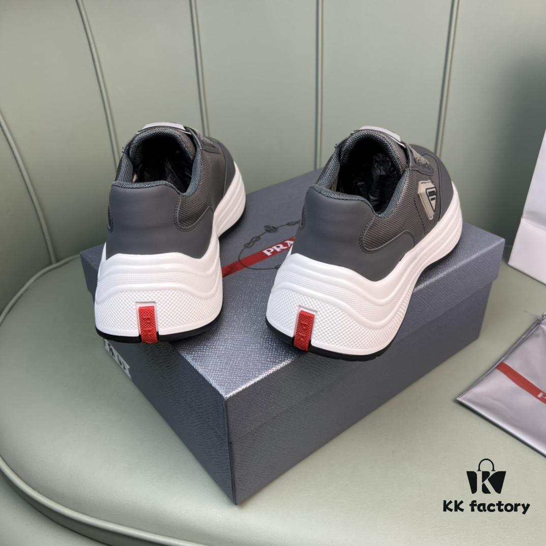 PRADA Men's Shoes, Counter Bestseller, Synchronized with Official Website, High-Quality Delivery ✔️ Genuine Cowhide and Mesh Upper with Full Cowhide Lining, 1:1 Replica, Original Factory Sole, Size 38-45 (Size 45 Custom Made, No Returns or Exchanges)