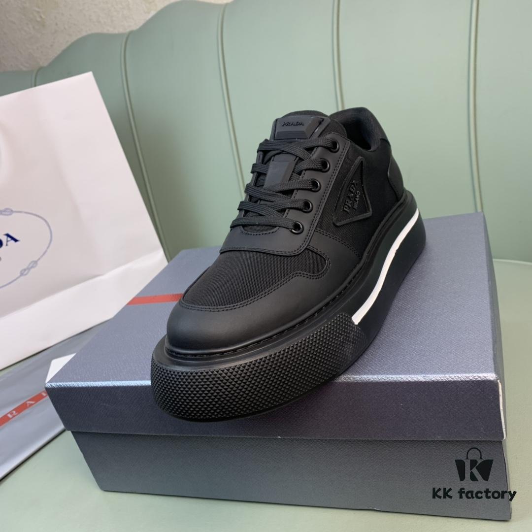 Factory Price [PRADA] Men's Shoes, Bestselling Counter Model, Synchronized with Official Website, High-Quality Delivery ✔️ Genuine Cowhide Combined with Mesh Upper, Full Cowhide Lining, 1:1 Replica, Original Factory Sole, Size 38-45 (Size 45 Custom-made, No Returns or Exchanges)