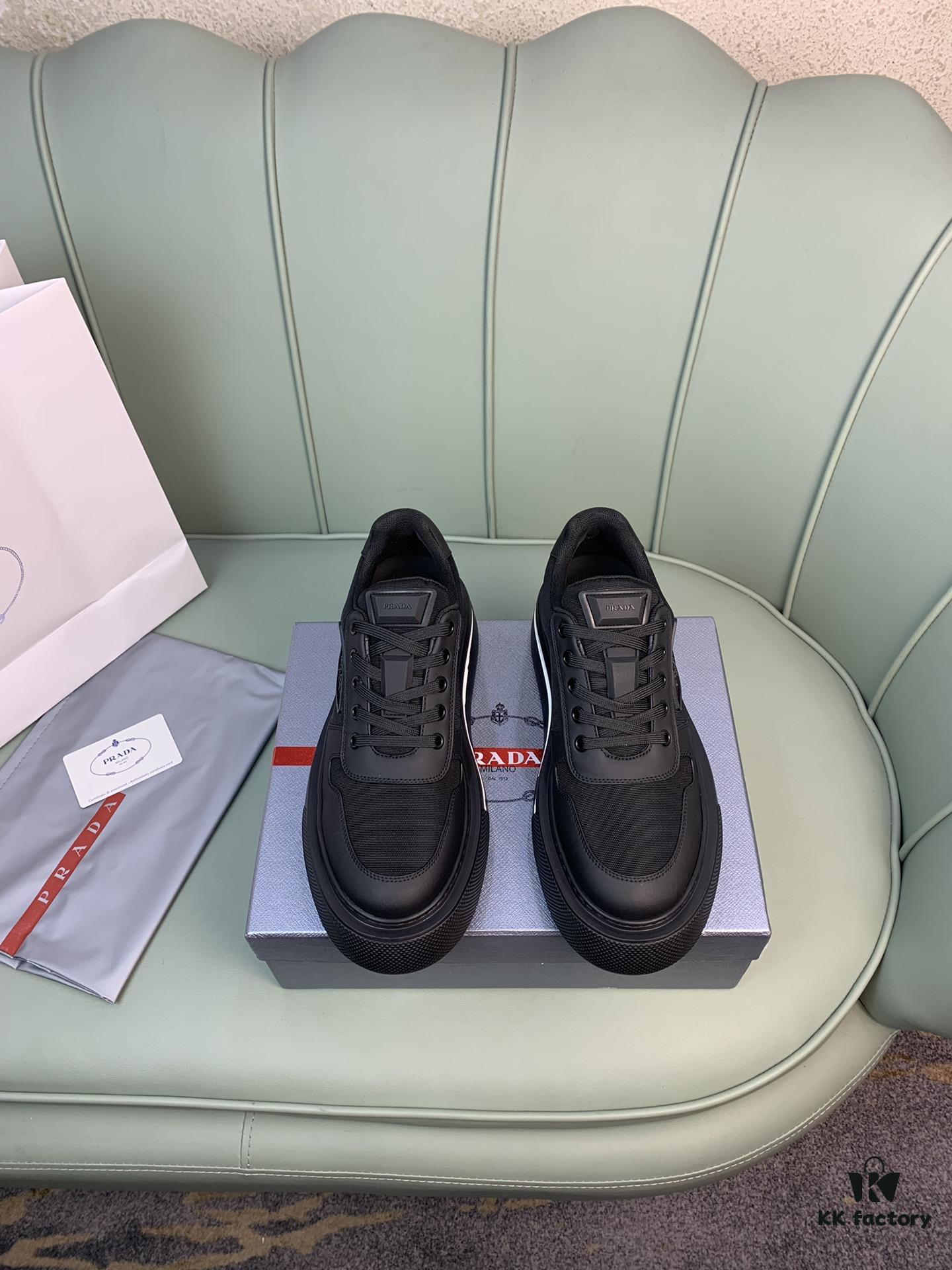 Factory Price [PRADA] Men's Shoes, Bestselling Counter Model, Synchronized with Official Website, High-Quality Delivery ✔️ Genuine Cowhide Combined with Mesh Upper, Full Cowhide Lining, 1:1 Replica, Original Factory Sole, Size 38-45 (Size 45 Custom-made, No Returns or Exchanges)