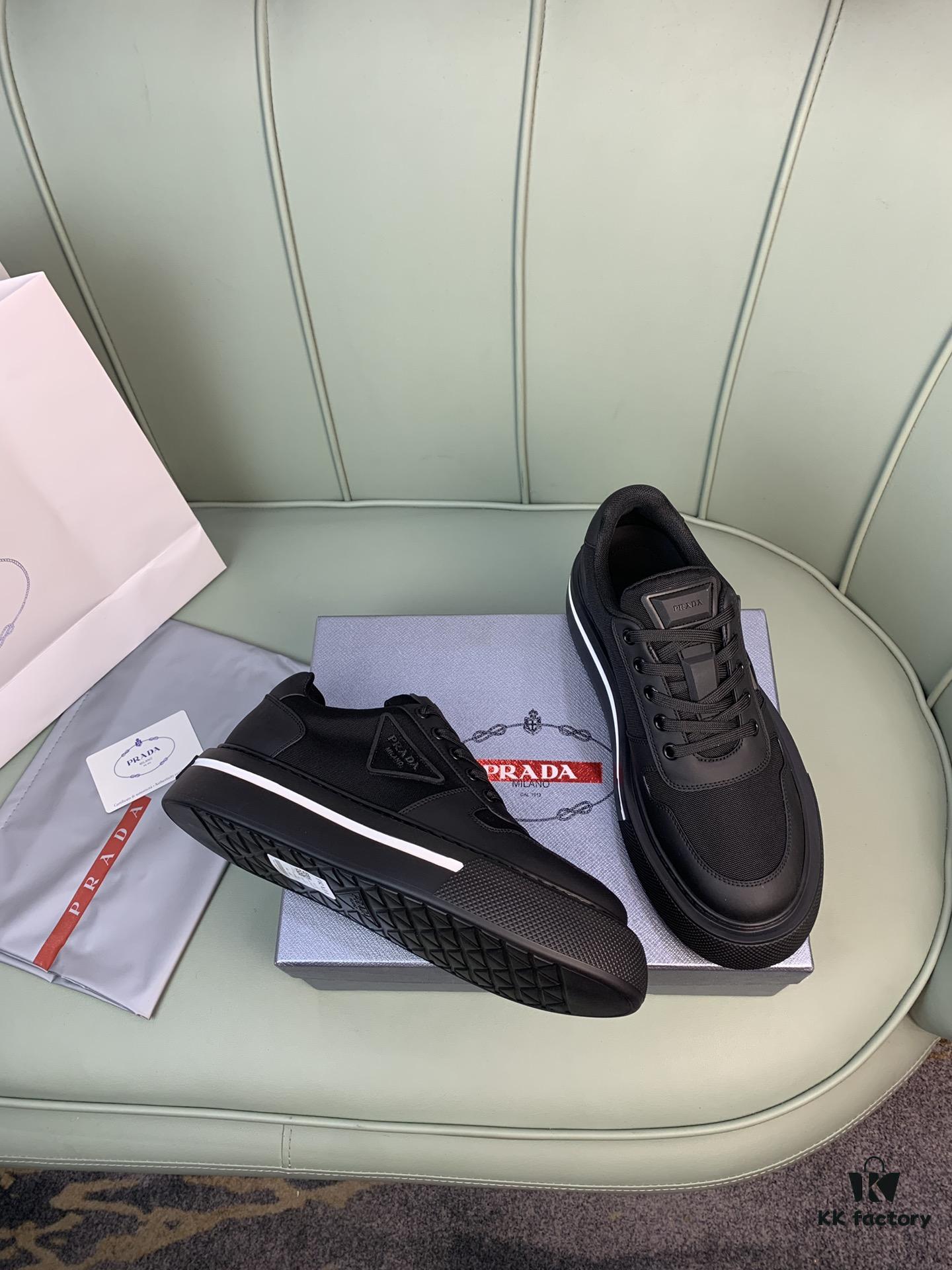 Factory Price [PRADA] Men's Shoes, Bestselling Counter Model, Synchronized with Official Website, High-Quality Delivery ✔️ Genuine Cowhide Combined with Mesh Upper, Full Cowhide Lining, 1:1 Replica, Original Factory Sole, Size 38-45 (Size 45 Custom-made, No Returns or Exchanges)