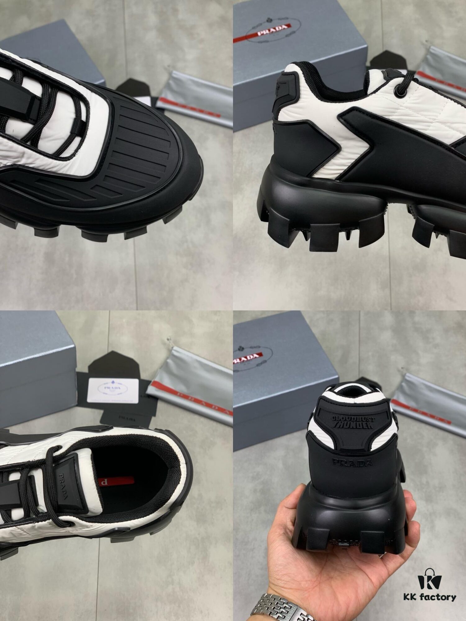 High-Quality Beef Leather Men's Shoes (PRADA) 2021 Latest Official Release, 1:1 Replication, Hong Kong Counter Synchronized, Runway Matched