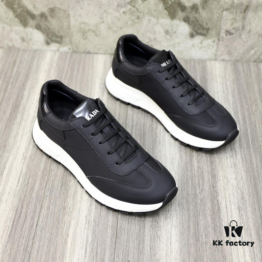 PRADA Men's Luxury Fashion Casual Sneakers, Top-Quality Original Surplus, Genuine Cowhide, Breathable Interior, Special-Order Outsole
