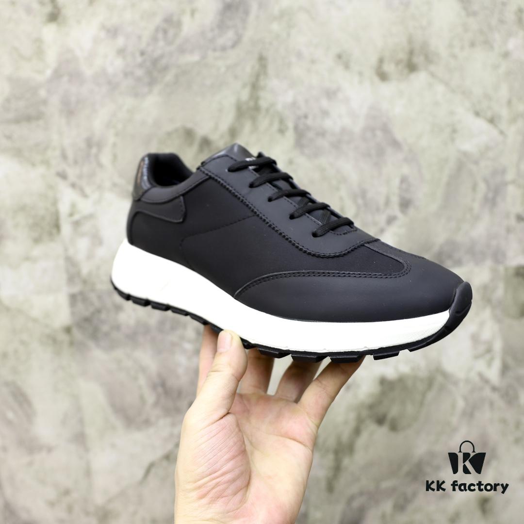 PRADA Men's Luxury Fashion Casual Sneakers, Top-Quality Original Surplus, Genuine Cowhide, Breathable Interior, Special-Order Outsole