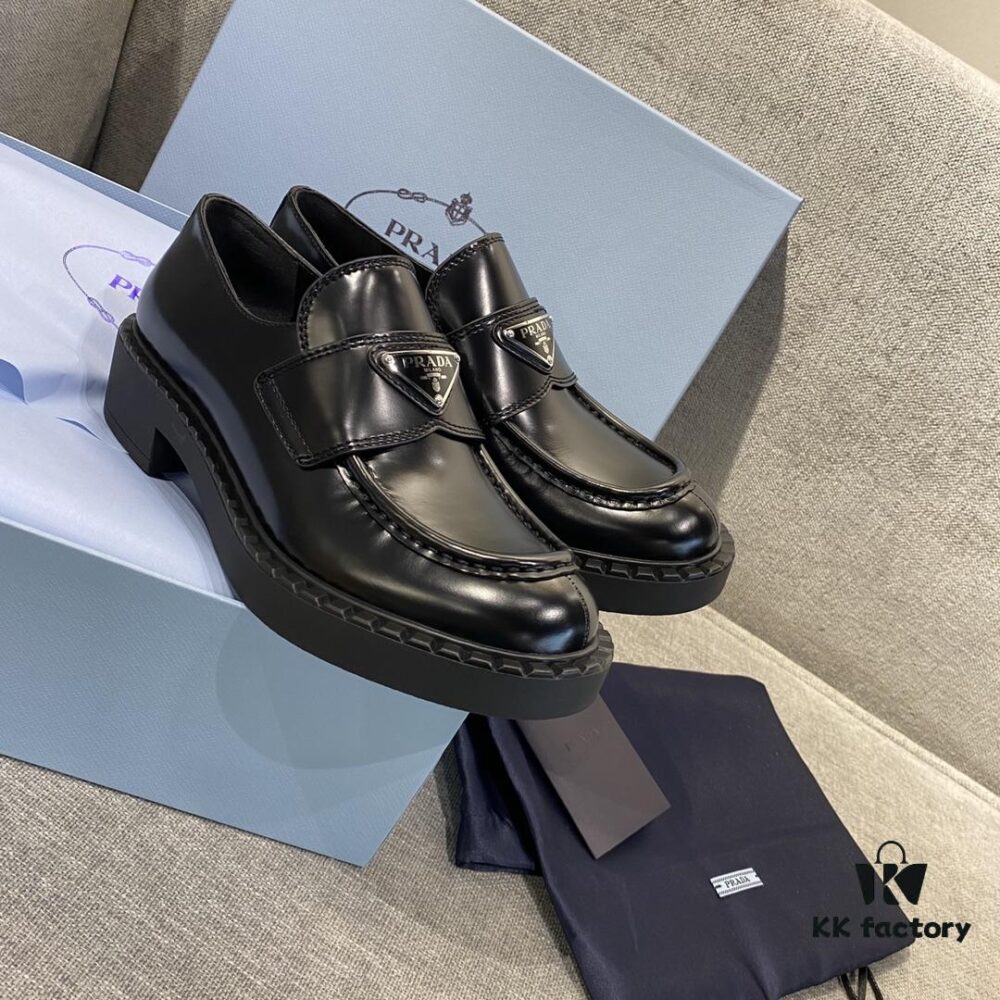 Prada Loafers with Triangle Logo Detail, Restocking Continuously