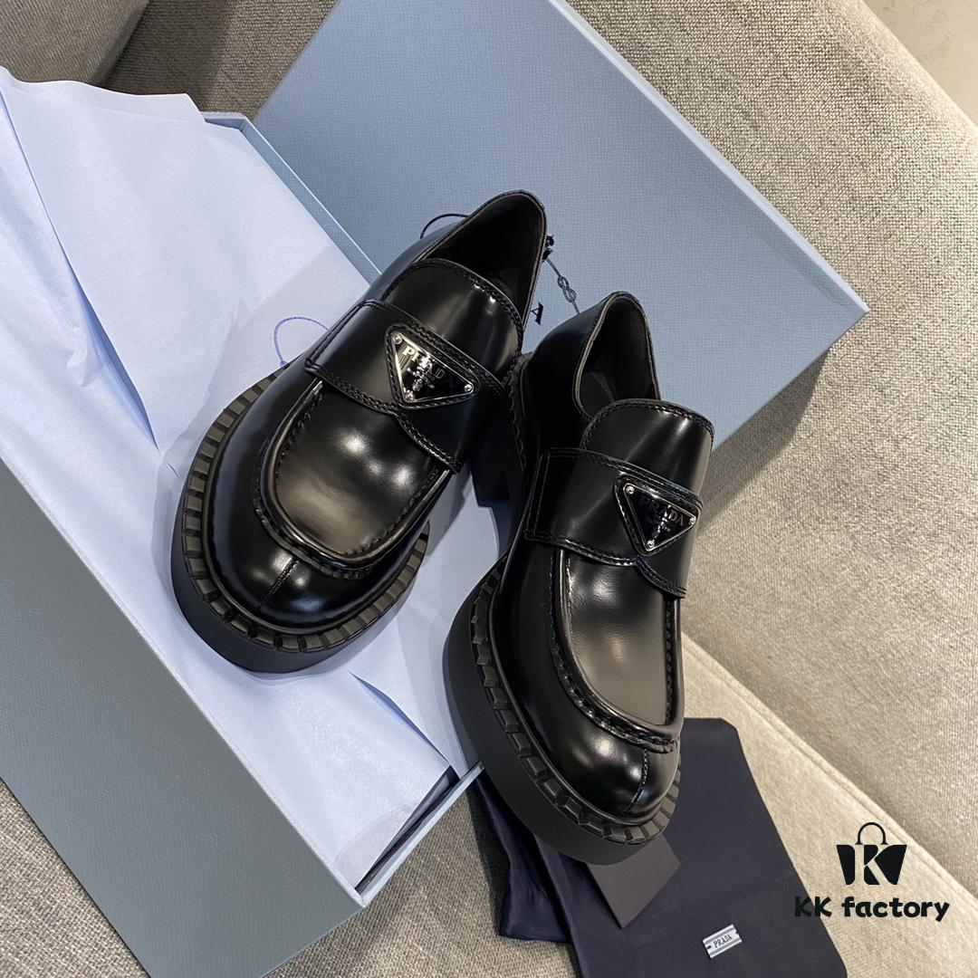 Prada Loafers with Triangle Logo Detail, Restocking Continuously