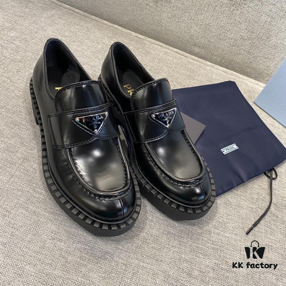 Prada Loafers with Triangle Logo Detail, Restocking Continuously