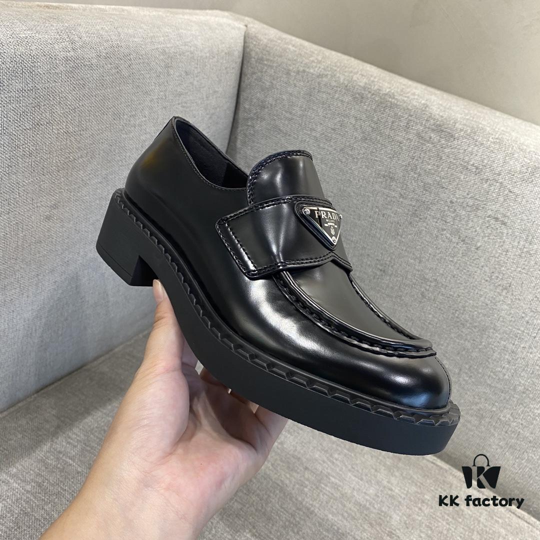 Prada Loafers with Triangle Logo Detail, Restocking Continuously