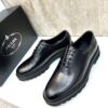 PRADA High-Quality Men's Fashion Dress Shoes, Slip-On Style, Premium Cowhide Leather, Rubber Sole, British Style, European and American Trend