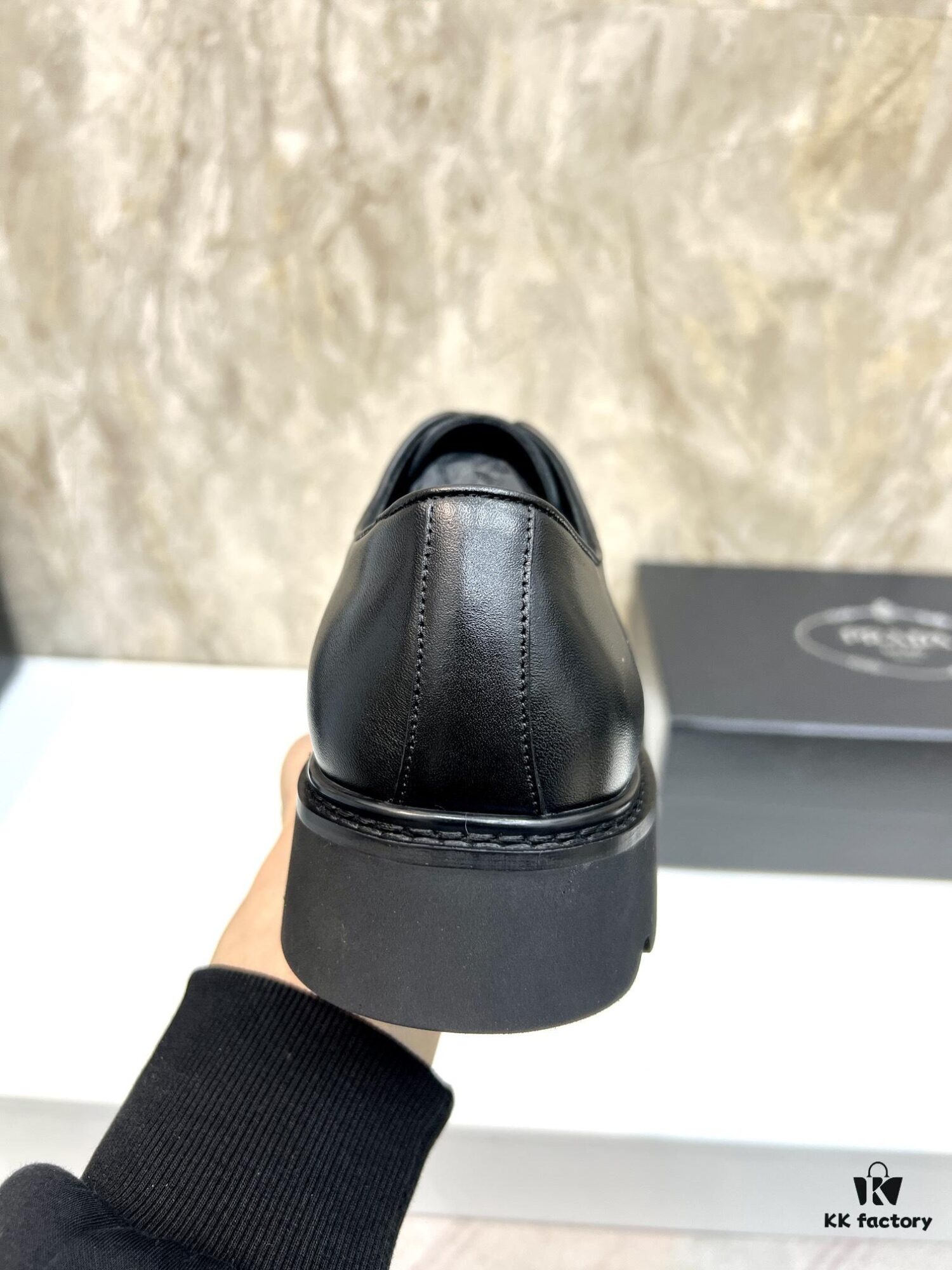 PRADA High-Quality Men's Fashion Dress Shoes, Slip-On Style, Premium Cowhide Leather, Rubber Sole, British Style, European and American Trend
