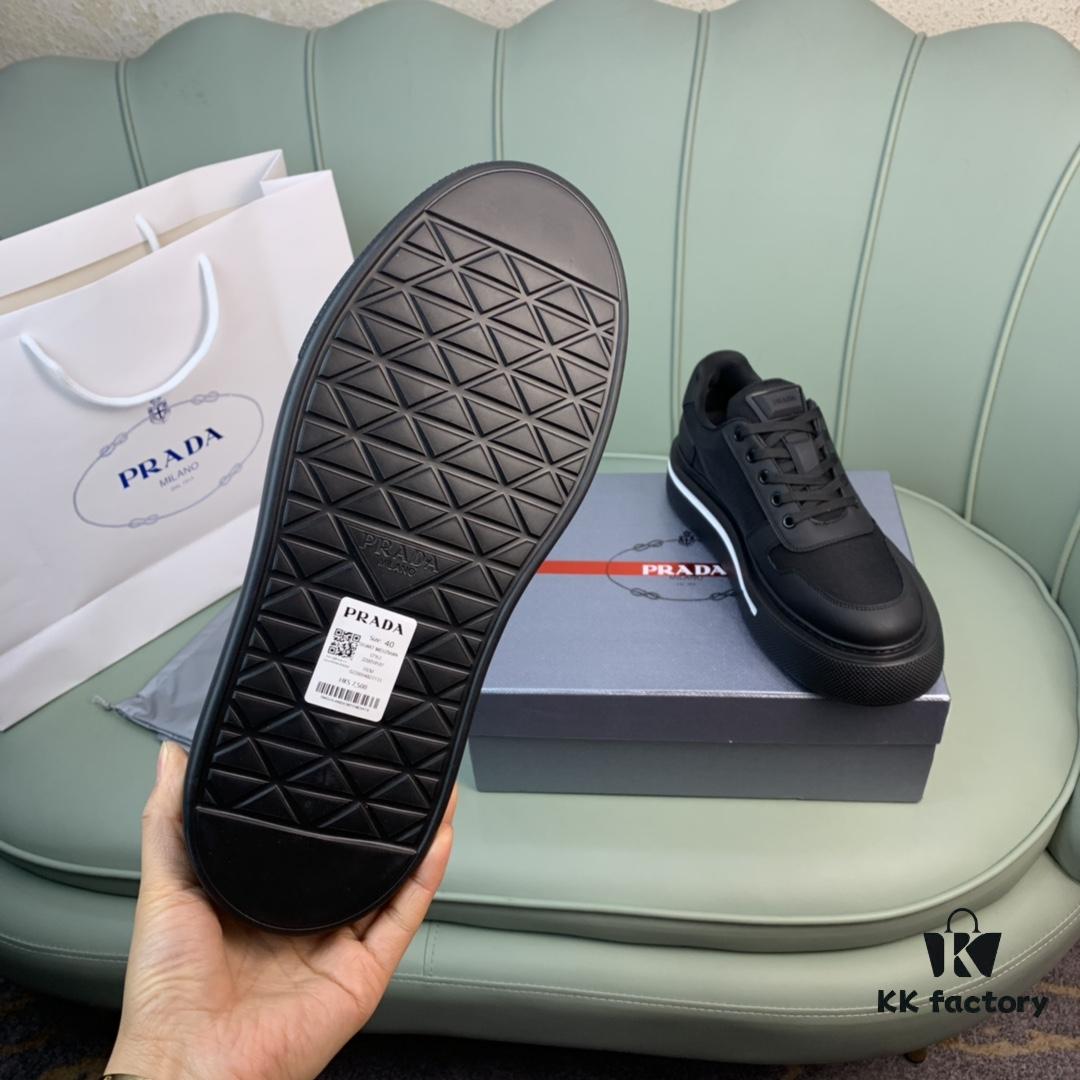 Factory Price [PRADA] Men's Shoes, Bestselling Counter Model, Synchronized with Official Website, High-Quality Delivery ✔️ Genuine Cowhide Combined with Mesh Upper, Full Cowhide Lining, 1:1 Replica, Original Factory Sole, Size 38-45 (Size 45 Custom-made, No Returns or Exchanges)