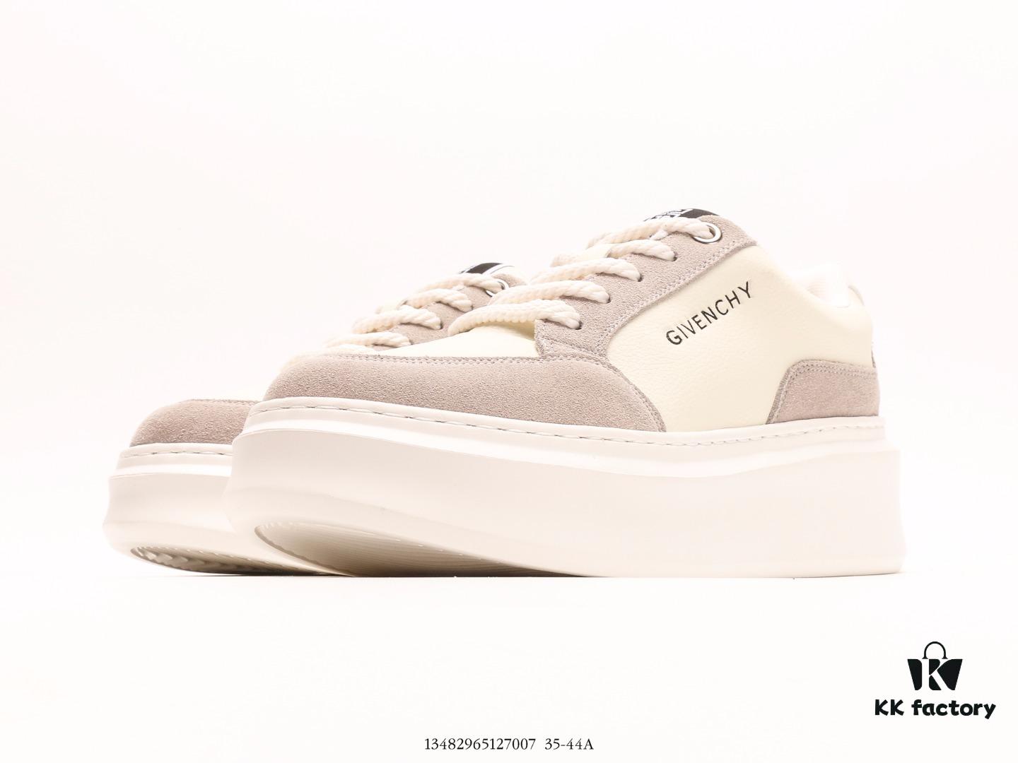 Givenchy Givenchy Top Luxury Shoes Unisex Heavy-Duty Casual Shoes Made of Calfskin and Silk with Color-Block Design, Tongue Featuring Brand Logo Decoration, Three-Dimensional Composite Stitching, Lightweight and Trendy, High Comfort, 7cm Height Increase with Natural Look