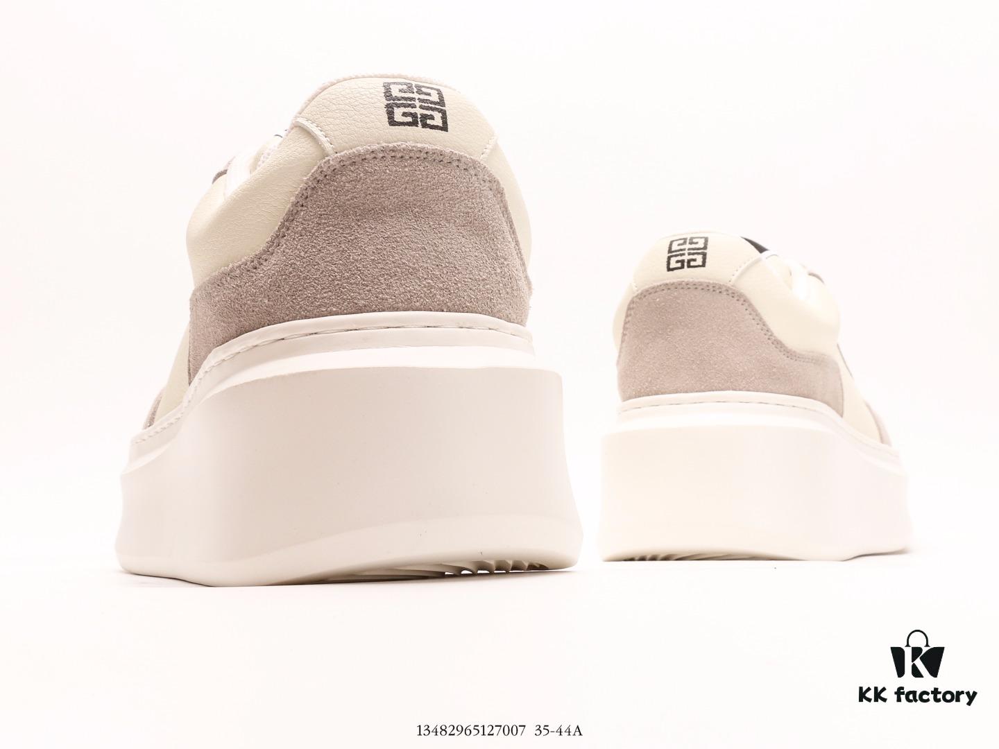 Givenchy Givenchy Top Luxury Shoes Unisex Heavy-Duty Casual Shoes Made of Calfskin and Silk with Color-Block Design, Tongue Featuring Brand Logo Decoration, Three-Dimensional Composite Stitching, Lightweight and Trendy, High Comfort, 7cm Height Increase with Natural Look