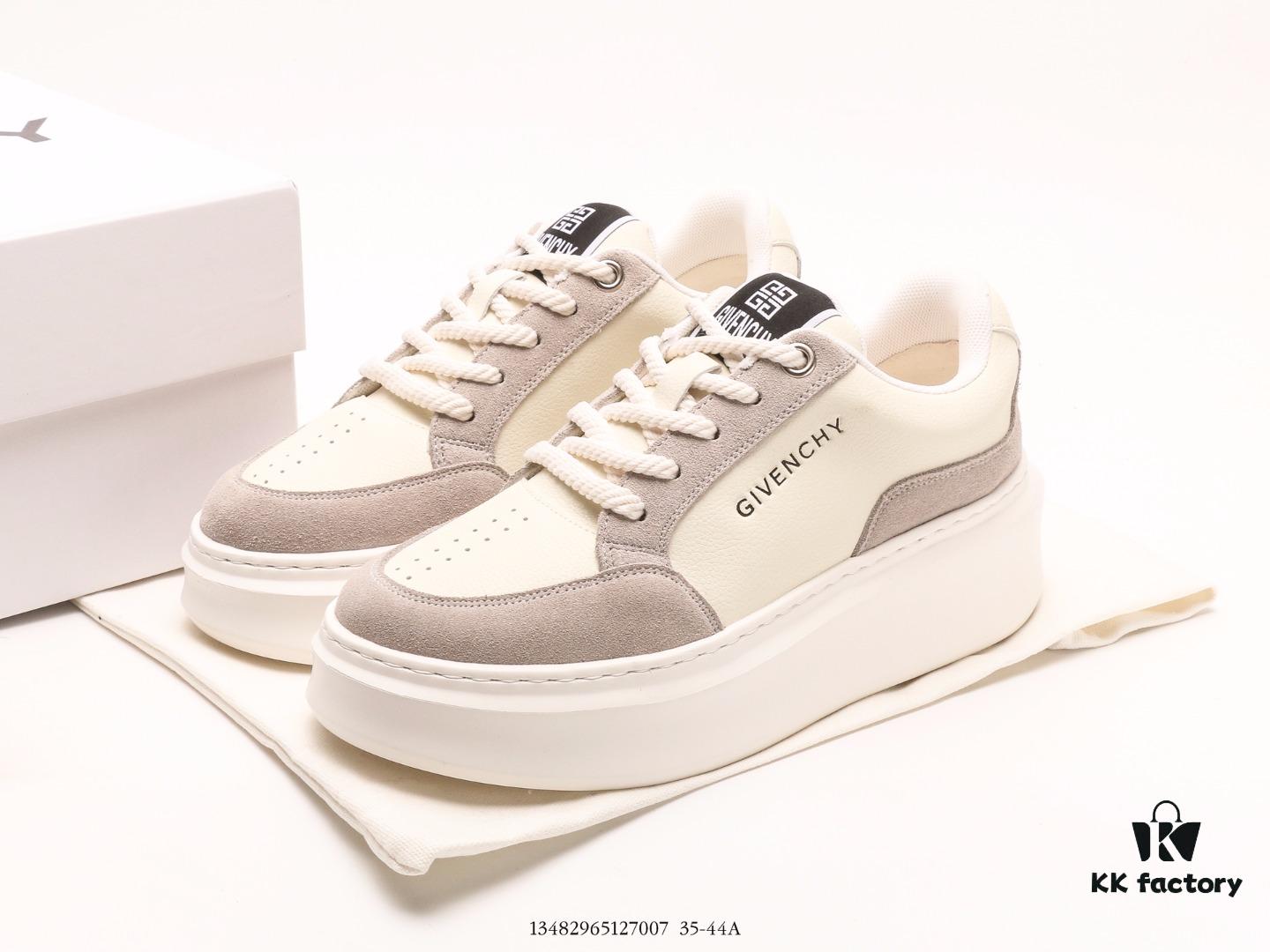 Givenchy Givenchy Top Luxury Shoes Unisex Heavy-Duty Casual Shoes Made of Calfskin and Silk with Color-Block Design, Tongue Featuring Brand Logo Decoration, Three-Dimensional Composite Stitching, Lightweight and Trendy, High Comfort, 7cm Height Increase with Natural Look