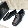PRADA Men's Genuine Original Loafers - Luxury Slip-On Shoes in Soft Lambskin