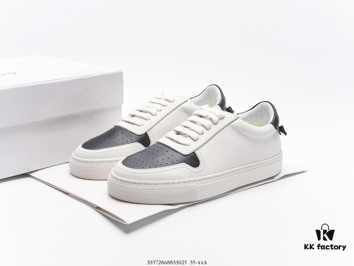 Givenchy Urban Street Leather Sneakers Fashion Versatile Casual Lace-up White Leather Sneakers