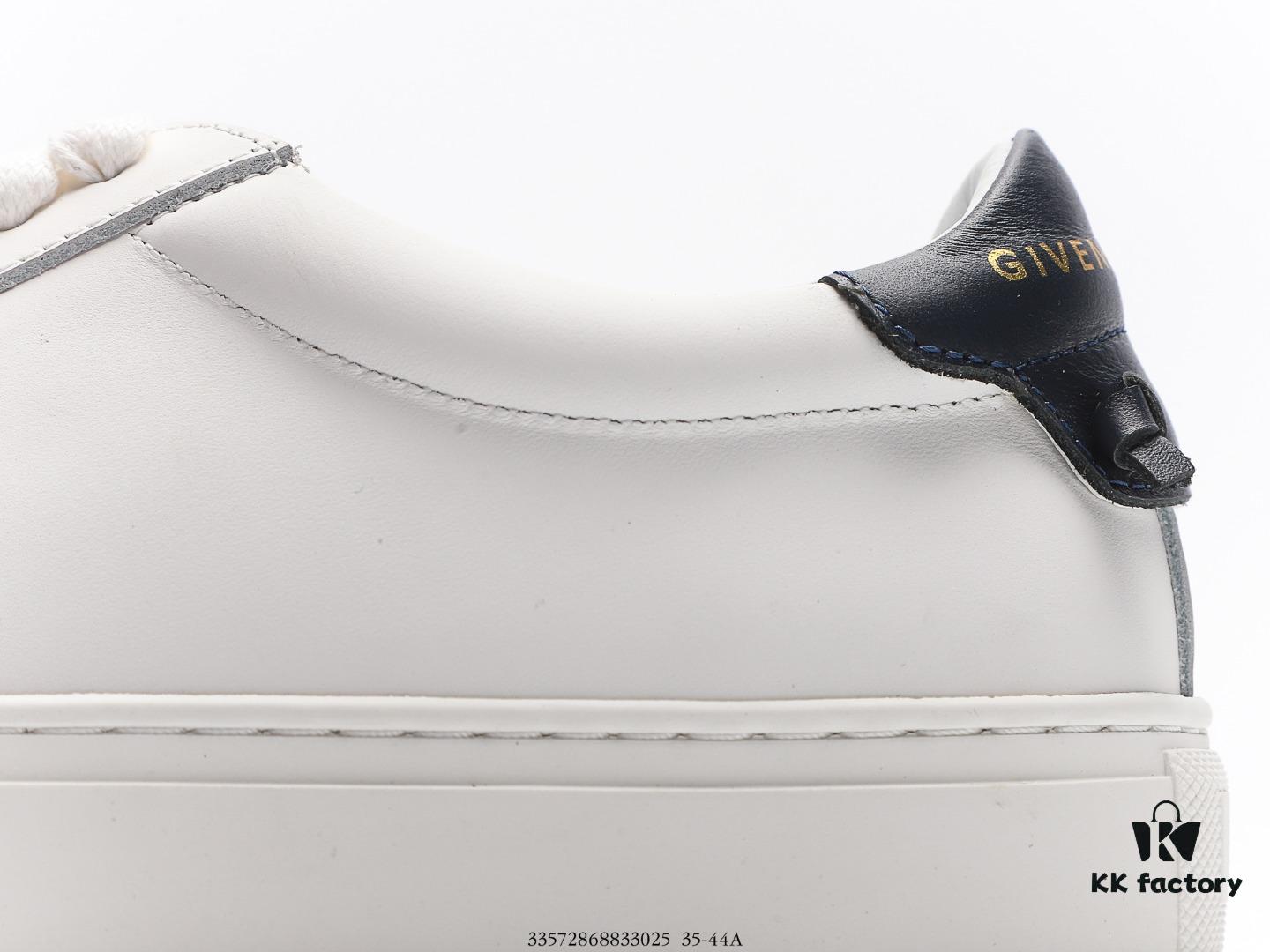 Givenchy Urban Street Leather Sneakers Fashion Versatile Casual Lace-up White Leather Sneakers