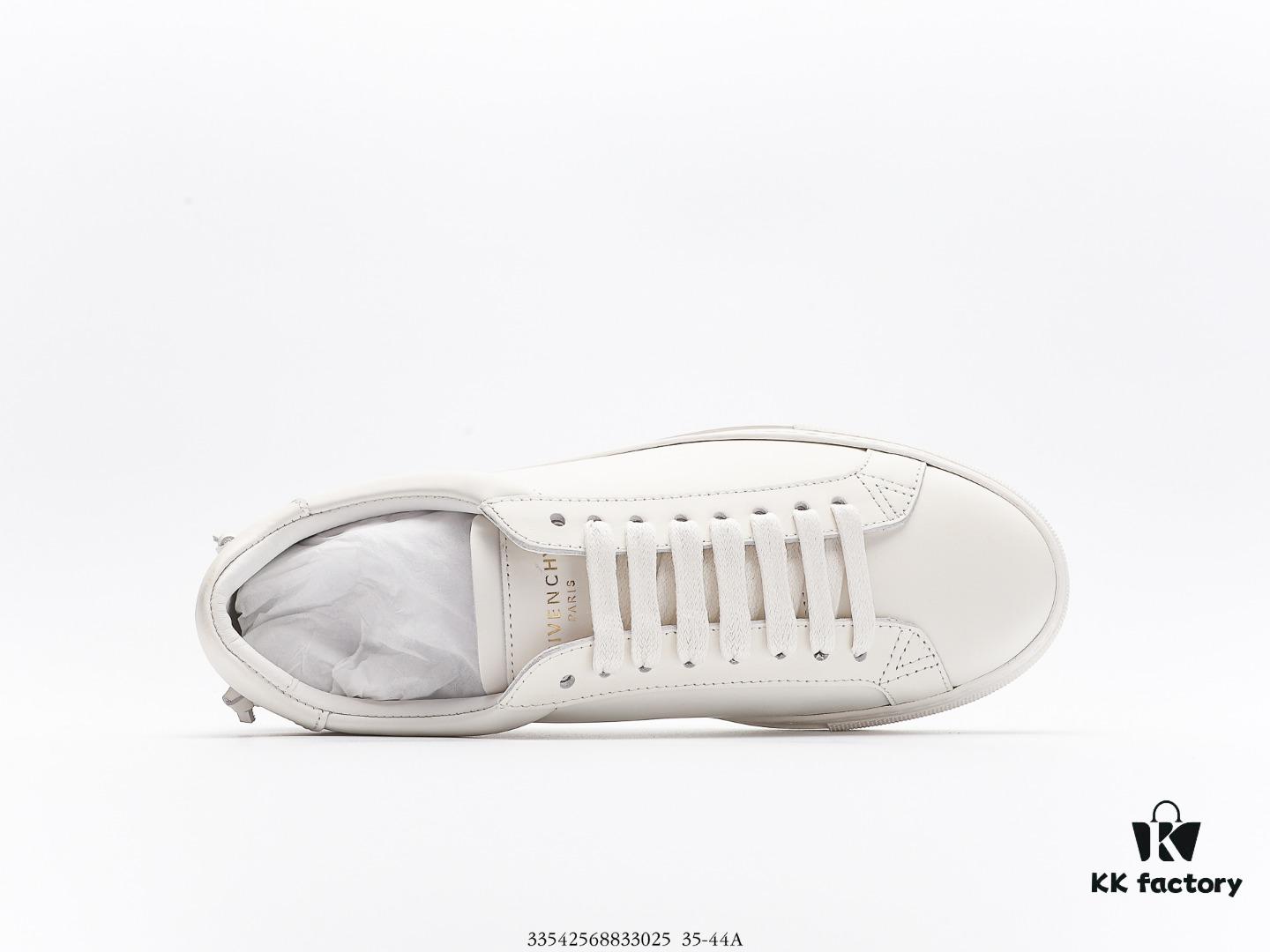 Givenchy Urban Street Leather Sneakers Fashion Versatile Casual Leather Lace-up White Sneakers