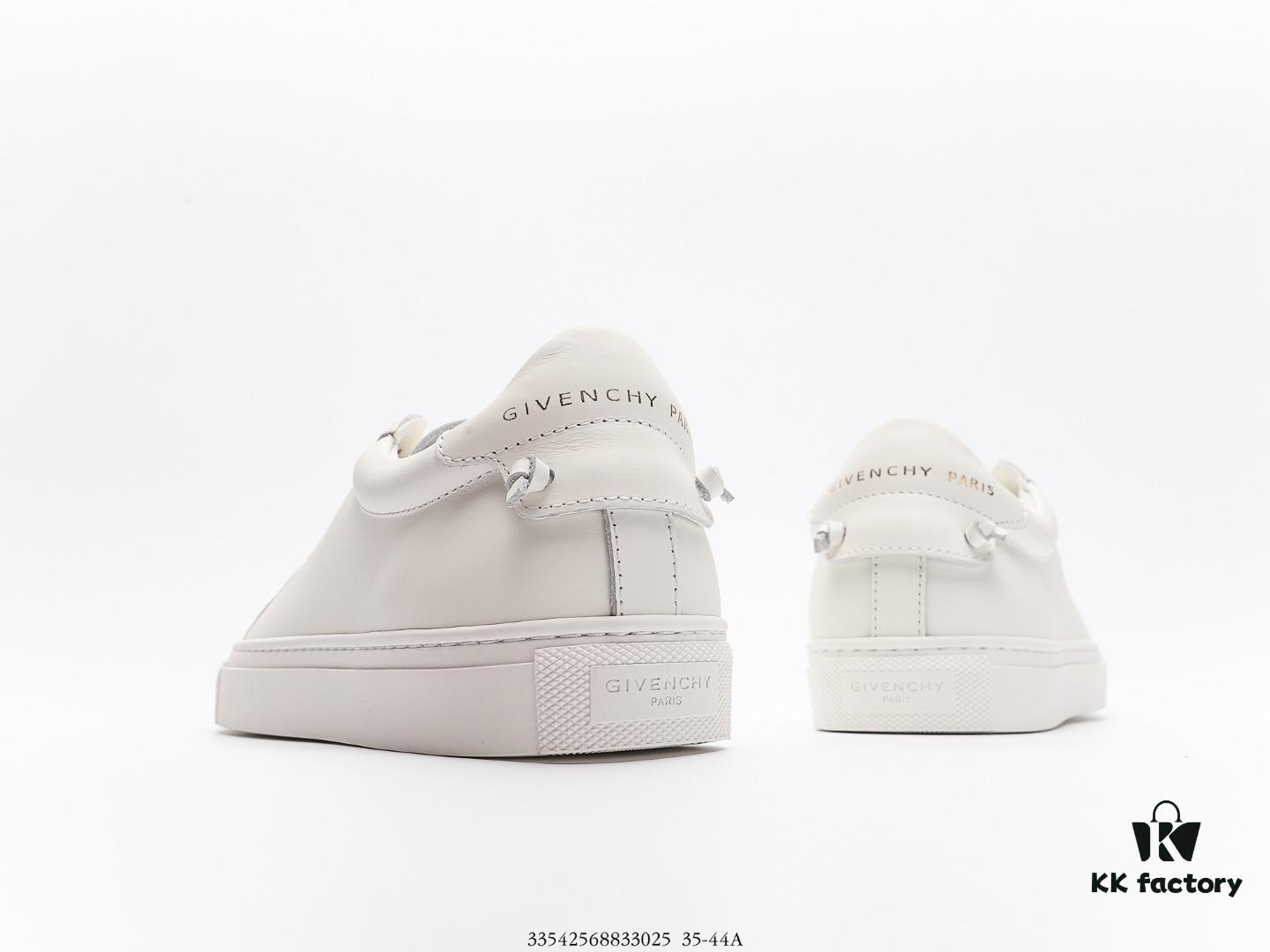Givenchy Urban Street Leather Sneakers Fashion Versatile Casual Leather Lace-up White Sneakers
