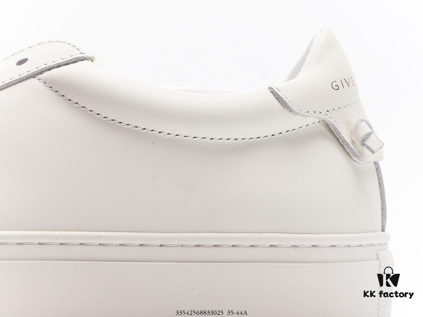 Givenchy Urban Street Leather Sneakers Fashion Versatile Casual Leather Lace-up White Sneakers