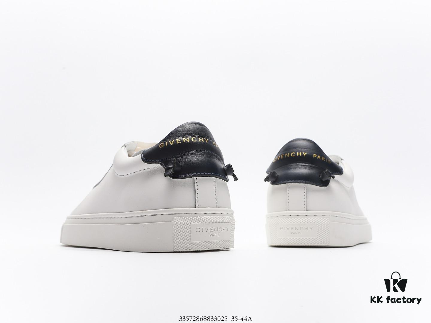Givenchy Urban Street Leather Sneakers Fashion Versatile Casual Lace-up White Leather Sneakers