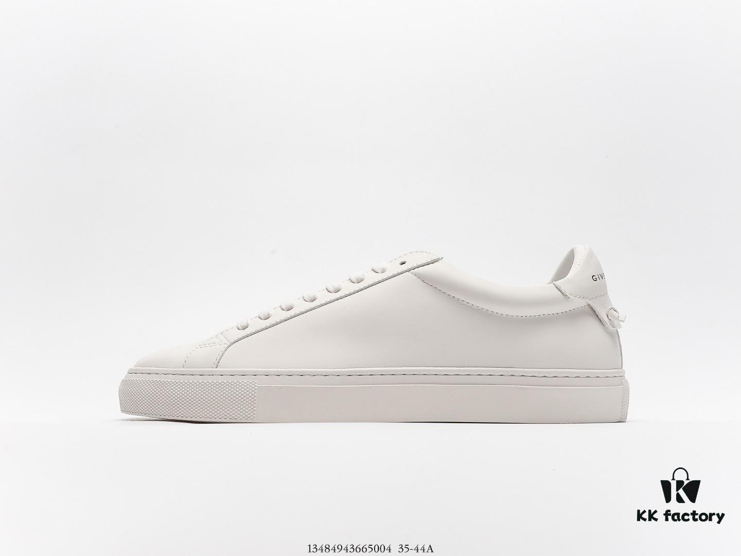 Givenchy Urban Street Leather Sneakers Fashion Versatile Casual Leather Lace-up White Sneakers