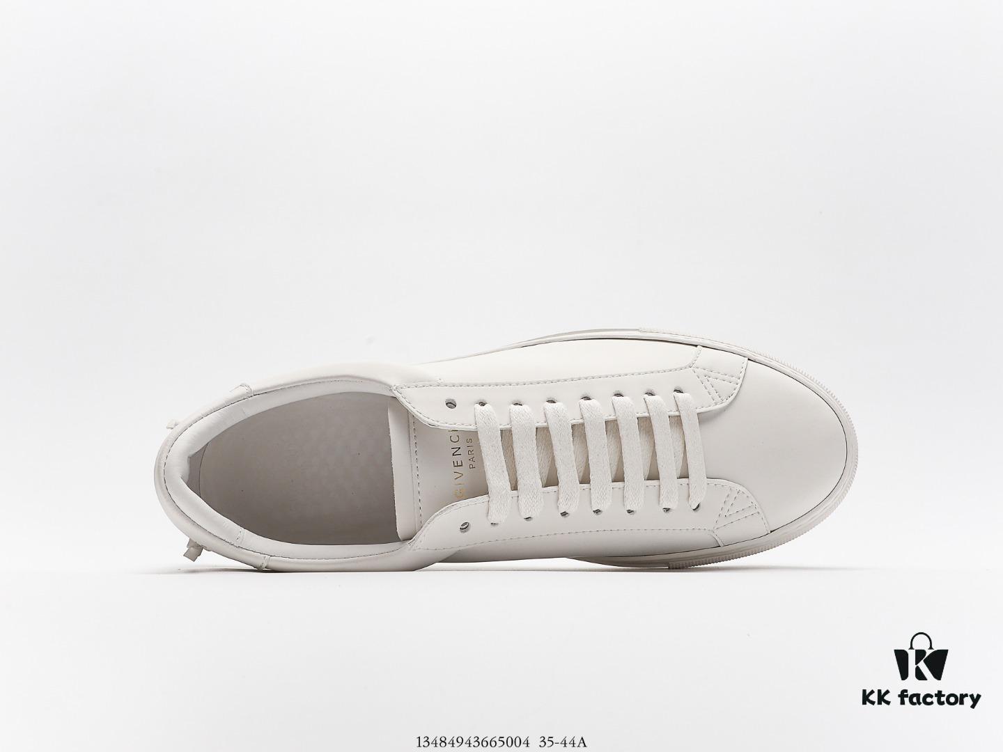 Givenchy Urban Street Leather Sneakers Fashion Versatile Casual Leather Lace-up White Sneakers