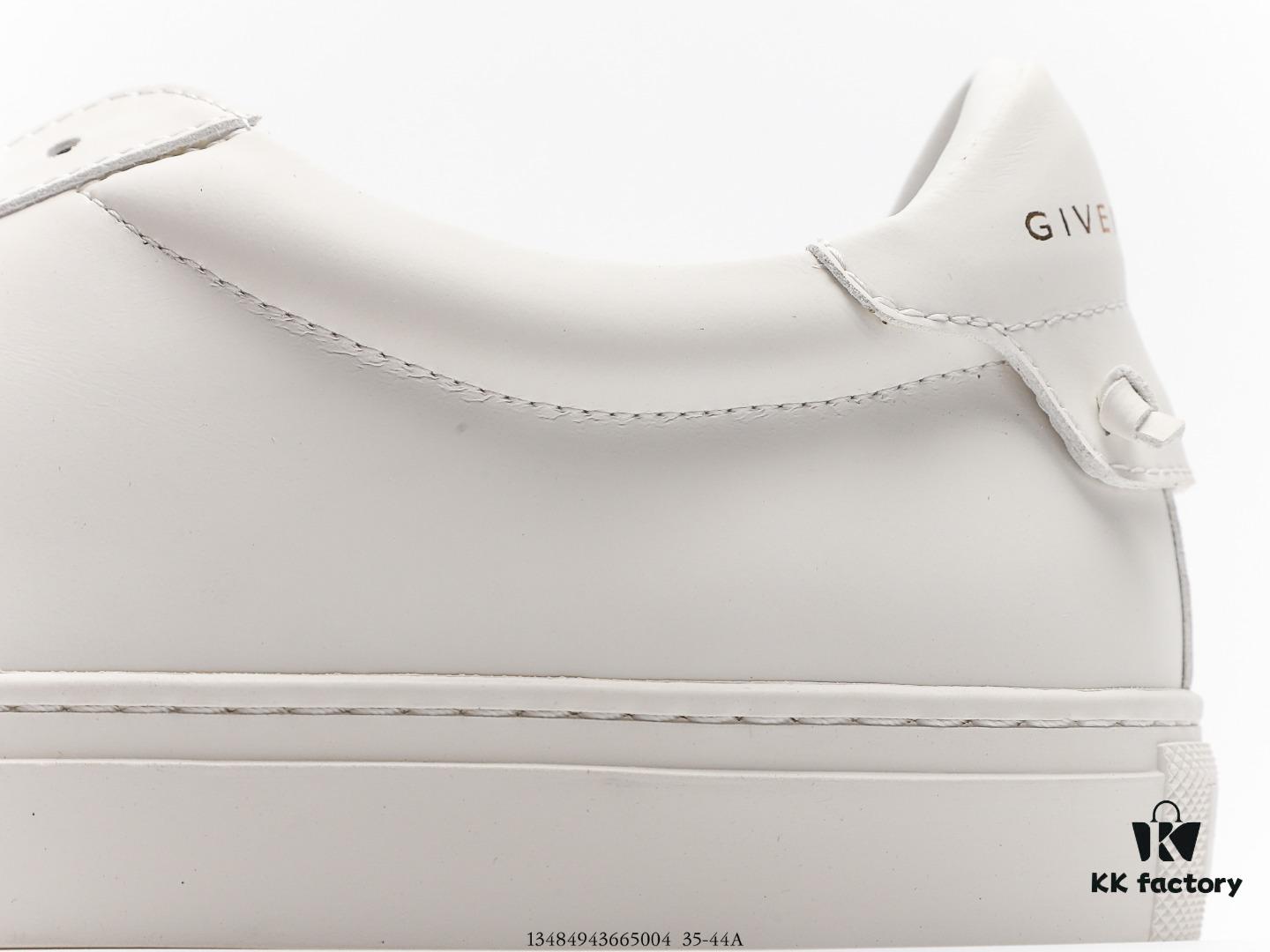 Givenchy Urban Street Leather Sneakers Fashion Versatile Casual Leather Lace-up White Sneakers