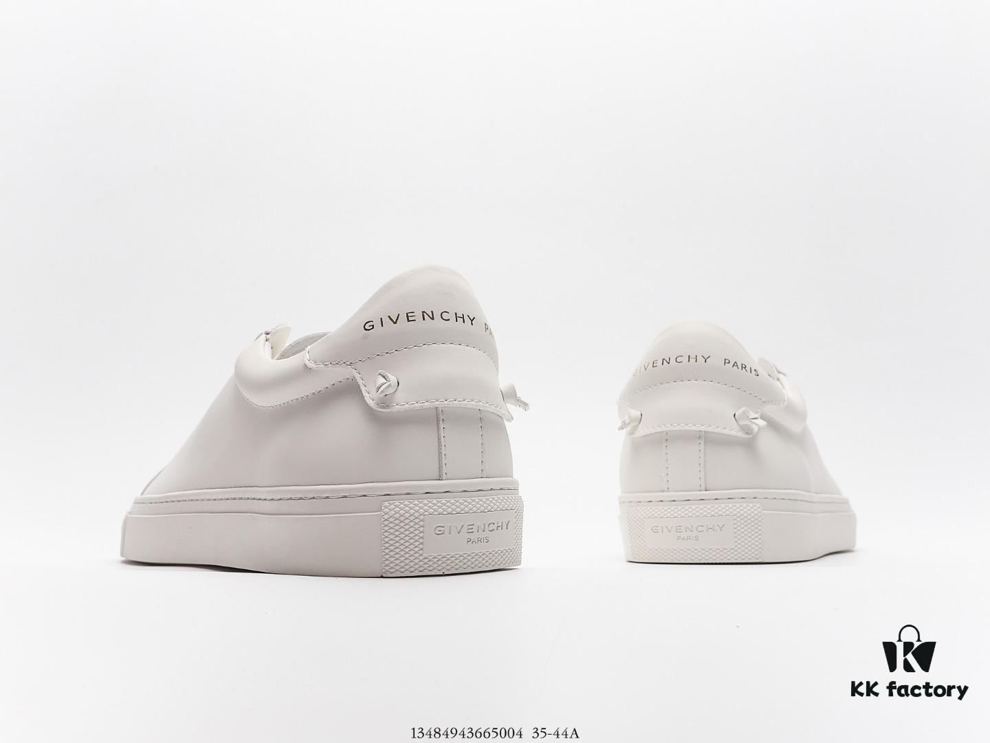 Givenchy Urban Street Leather Sneakers Fashion Versatile Casual Leather Lace-up White Sneakers