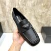 PRADA Men's Genuine Original Loafers - Luxury Slip-On Shoes in Soft Lambskin