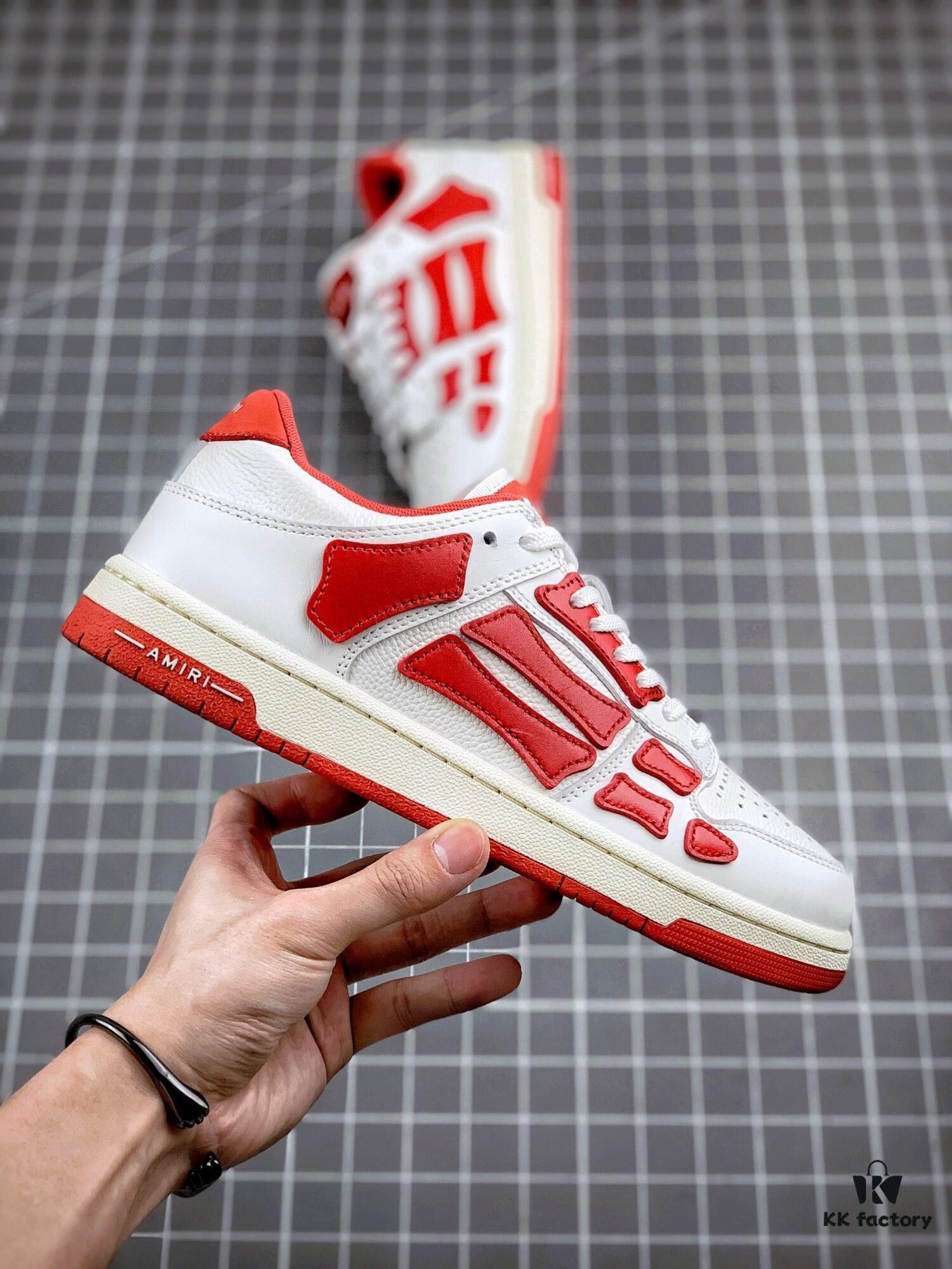 AMIRI Skeleton High Low-Top Sneakers