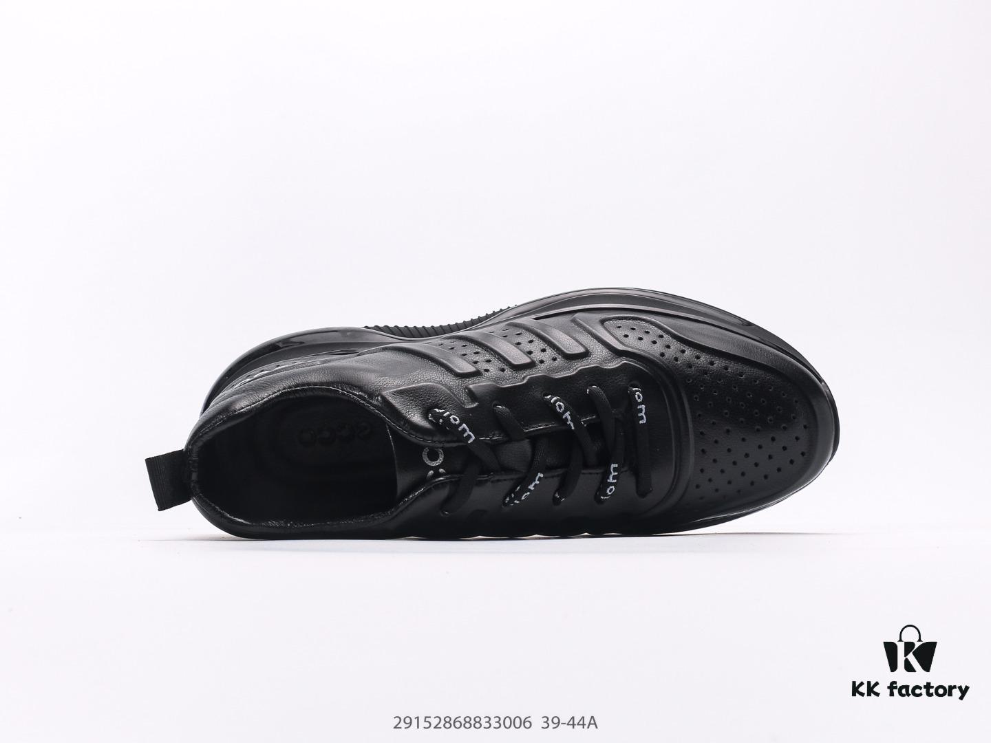 ECCO Thick-Soled Elevating Casual Shoes, Breathable Lightweight Lace-Up Sneakers