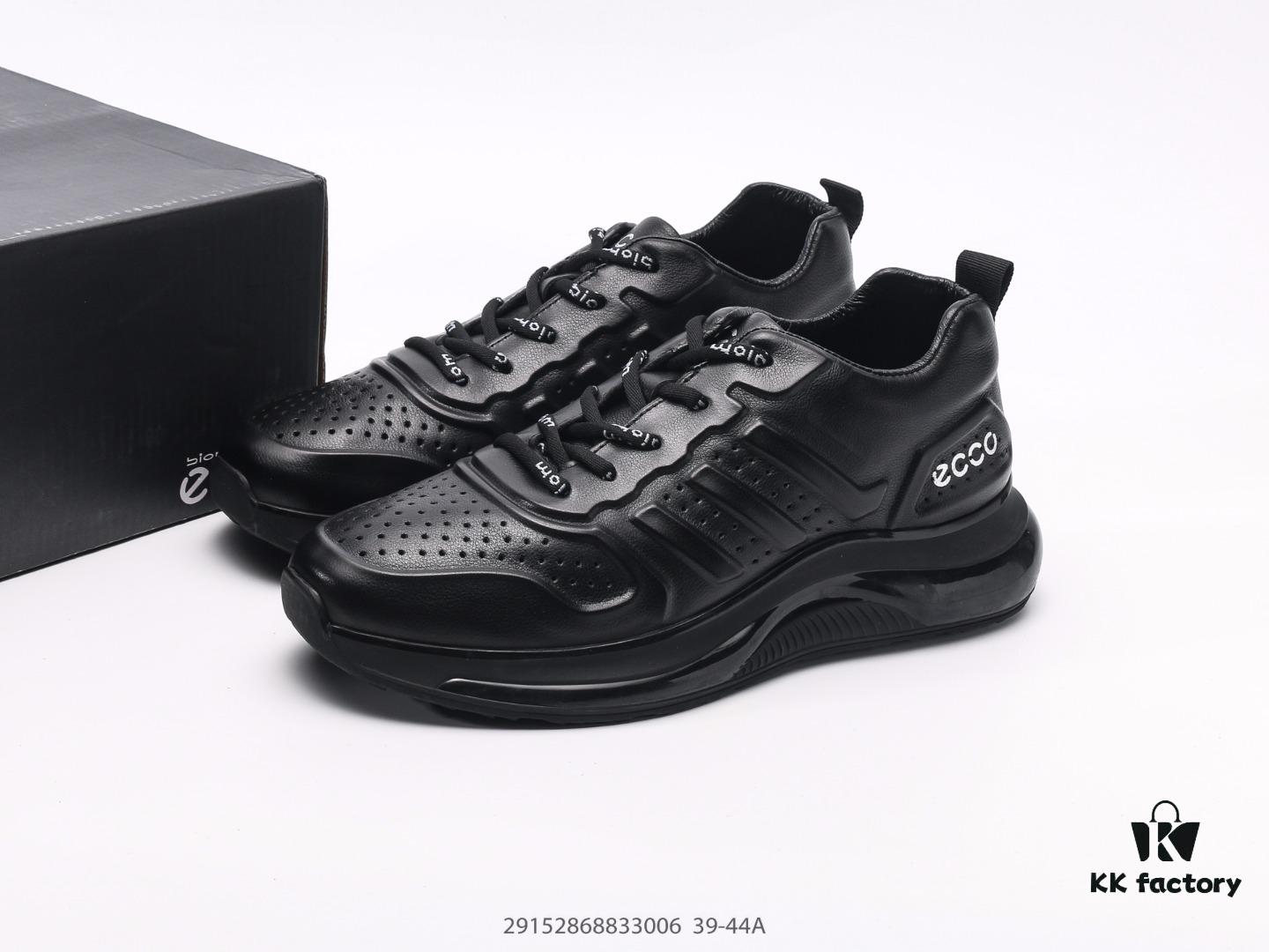 ECCO Thick-Soled Elevating Casual Shoes, Breathable Lightweight Lace-Up Sneakers