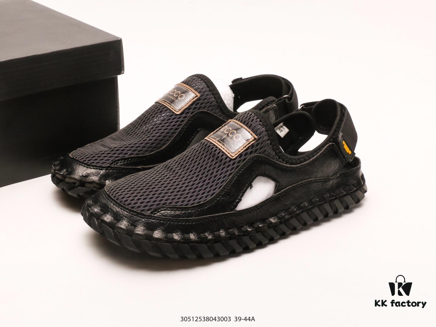 ECCO Official Celebrity Favorite, Xiaohongshu Bestseller, Versatile Casual Men's Sandals, Comfortable and Breathable, Premium Full-Grain Calfskin, Neat Stitching, Clear Texture, ECCO Heritage Craftsmanship, High-End Fashion, Simple and Elegant, Anti-Slip, Comfortable, Durable