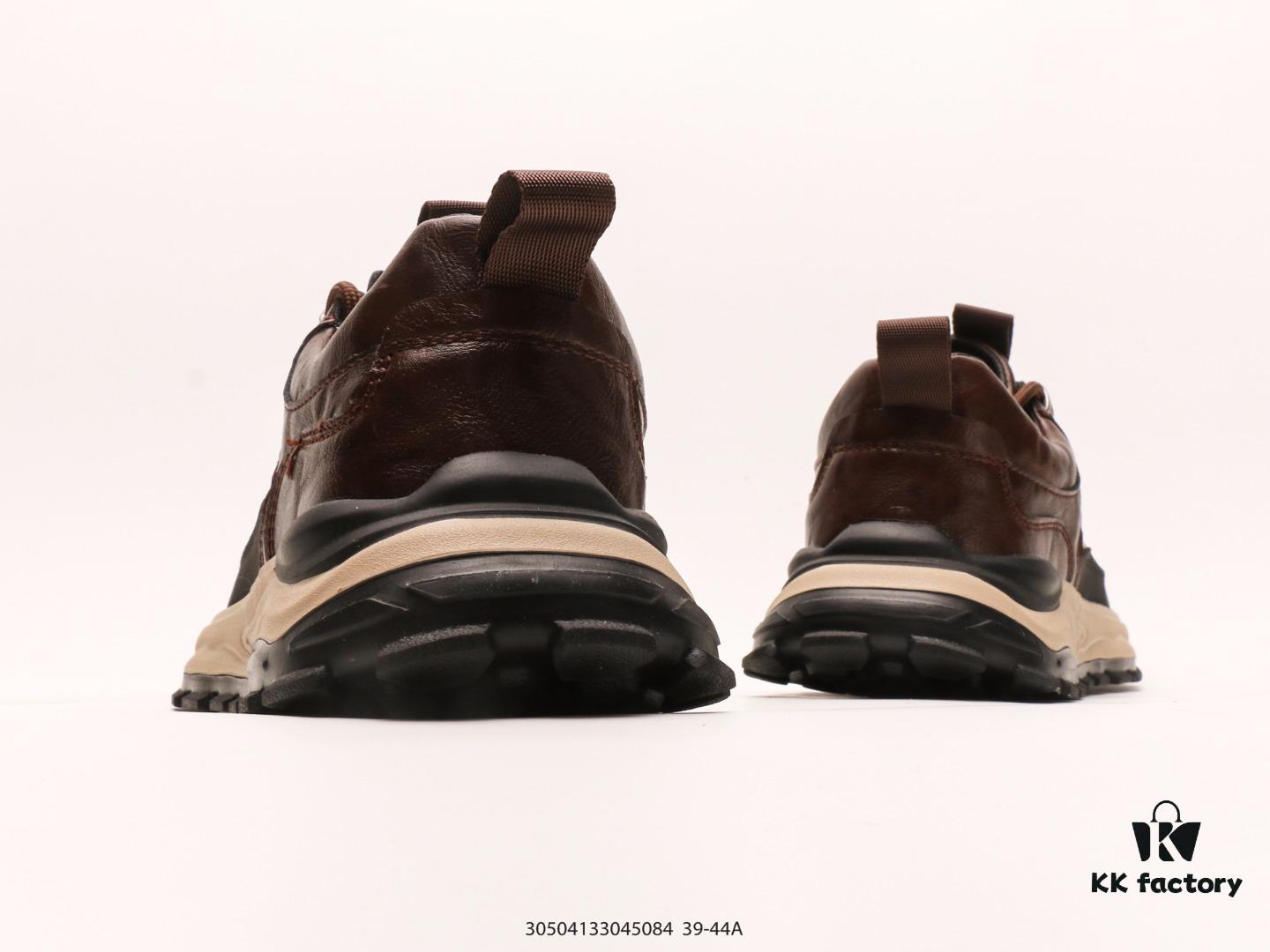 ECCO Leisure Sports Shoes, Classic Meets Modern Craftsmanship, Premium Calfskin Upper, Stylish and Comfortable Dad Shoes with Unique Design, Nordic Style, Highly Elastic, Durable, Shock-Absorbing, Massaging PU+TPU Sole, Glue-Free Craftsmanship