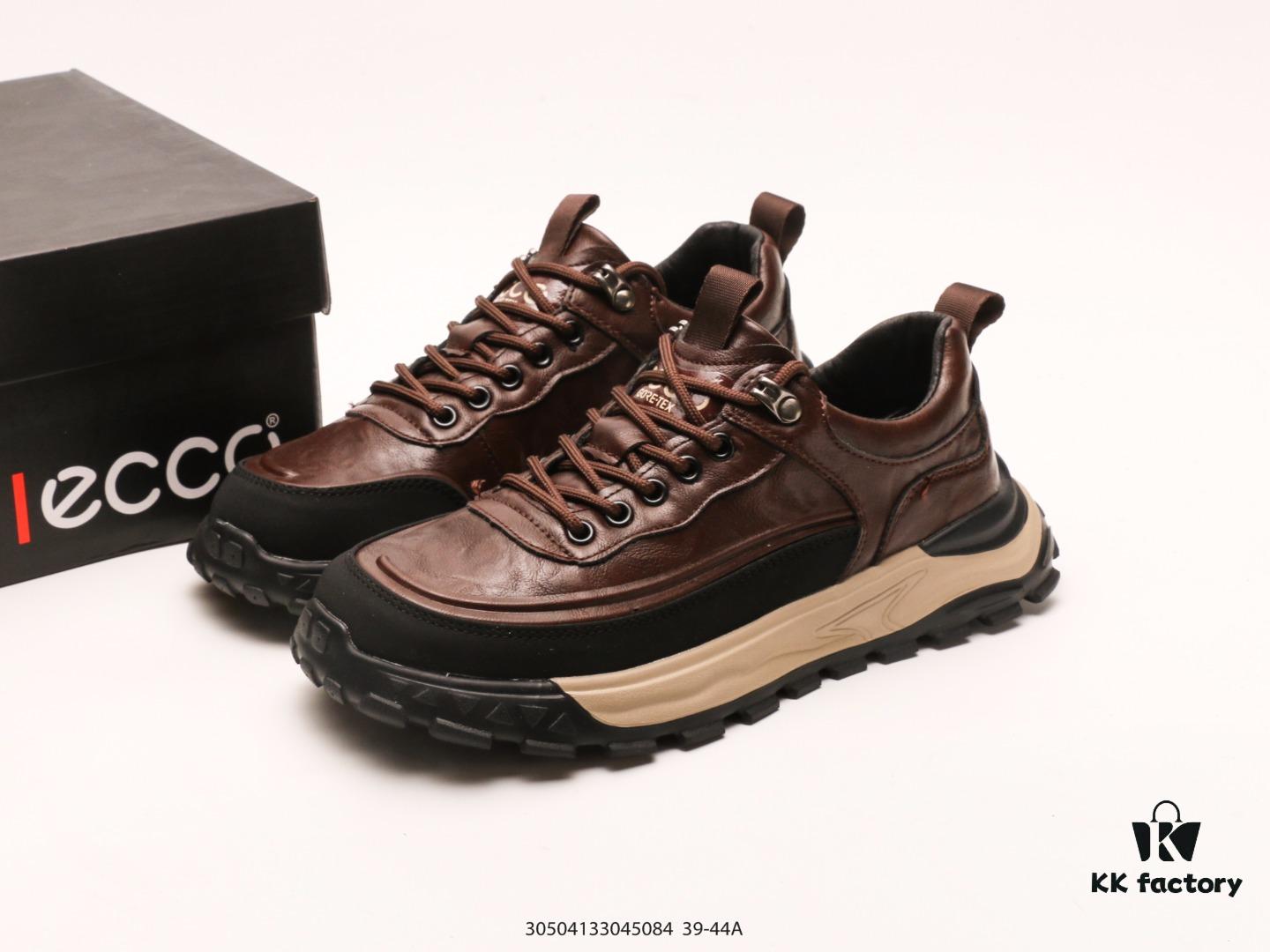 ECCO Leisure Sports Shoes, Classic Meets Modern Craftsmanship, Premium Calfskin Upper, Stylish and Comfortable Dad Shoes with Unique Design, Nordic Style, Highly Elastic, Durable, Shock-Absorbing, Massaging PU+TPU Sole, Glue-Free Craftsmanship