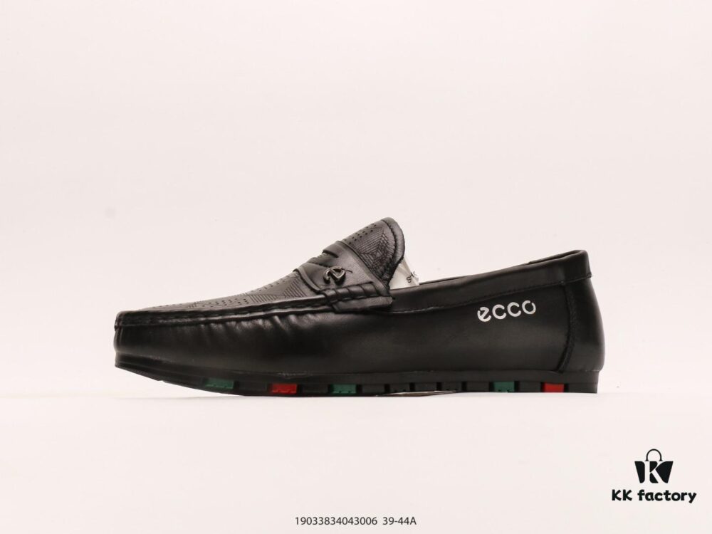ECCO New Arrival Versatile Casual Loafers Bean Shoes, Original Three-Piece Set Included, Dust-Proof Paper, Handheld Bag, High-Elastic Outsole, Full-Grain Cowhide, Handcrafted, Neat Stitching, Clear Texture, Original Quality, Sporty Breathable Mesh Panels, ECCO Family Craftsmanship, High-End Fashion, Simple and Elegant