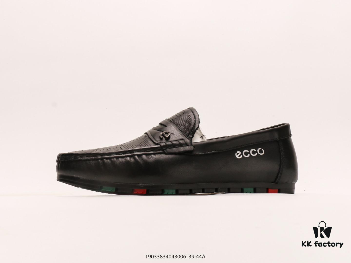 ECCO New Arrival Versatile Casual Loafers Bean Shoes, Original Three-Piece Set Included, Dust-Proof Paper, Handheld Bag, High-Elastic Outsole, Full-Grain Cowhide, Handcrafted, Neat Stitching, Clear Texture, Original Quality, Sporty Breathable Mesh Panels, ECCO Family Craftsmanship, High-End Fashion, Simple and Elegant
