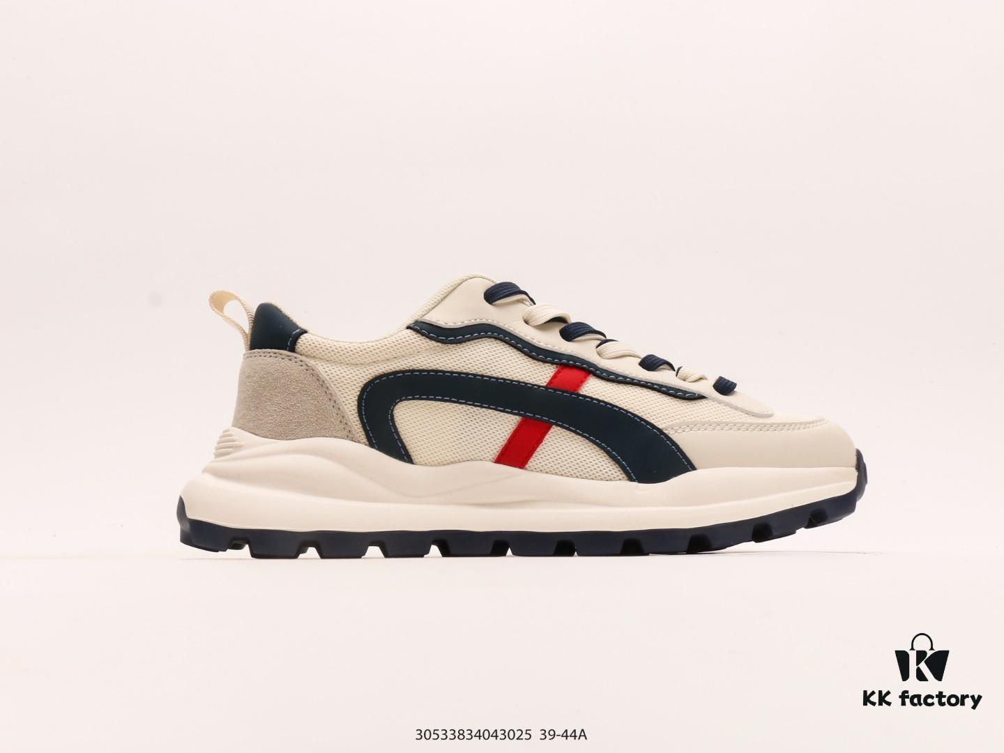 Ecco Men's Casual Retro Running Shoes, Multi-Season Sneakers with Leather and Mesh Upper, Stylish Wafer Sole Design for Comfortable Wear