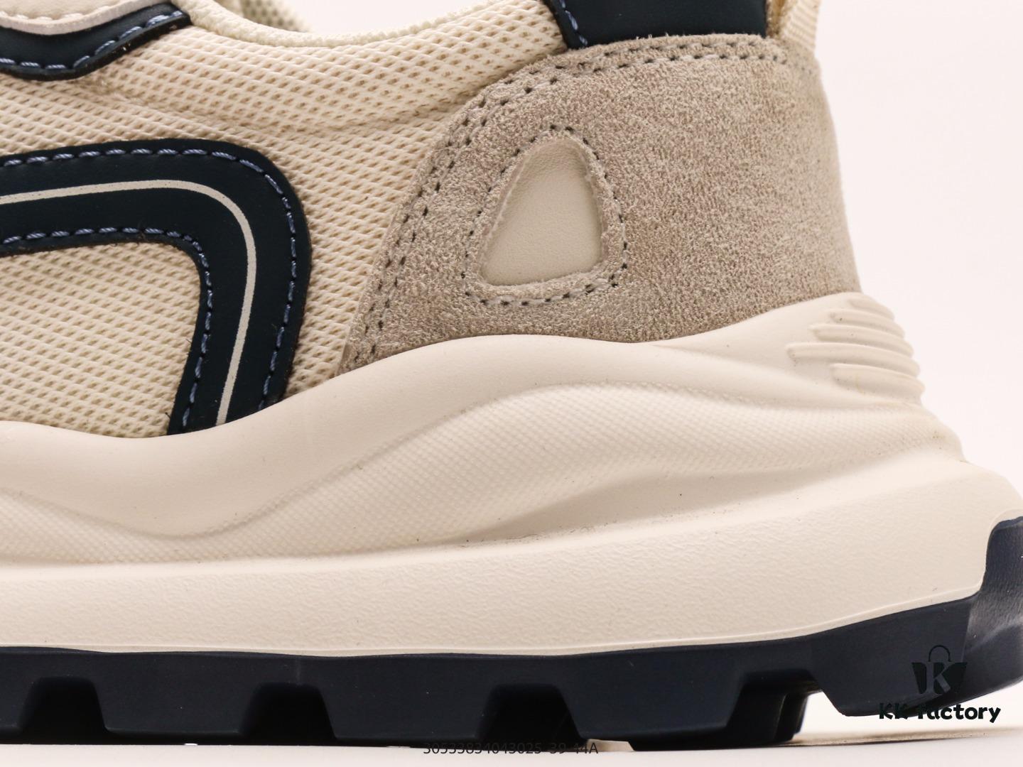 Ecco Men's Casual Retro Running Shoes, Multi-Season Sneakers with Leather and Mesh Upper, Stylish Wafer Sole Design for Comfortable Wear