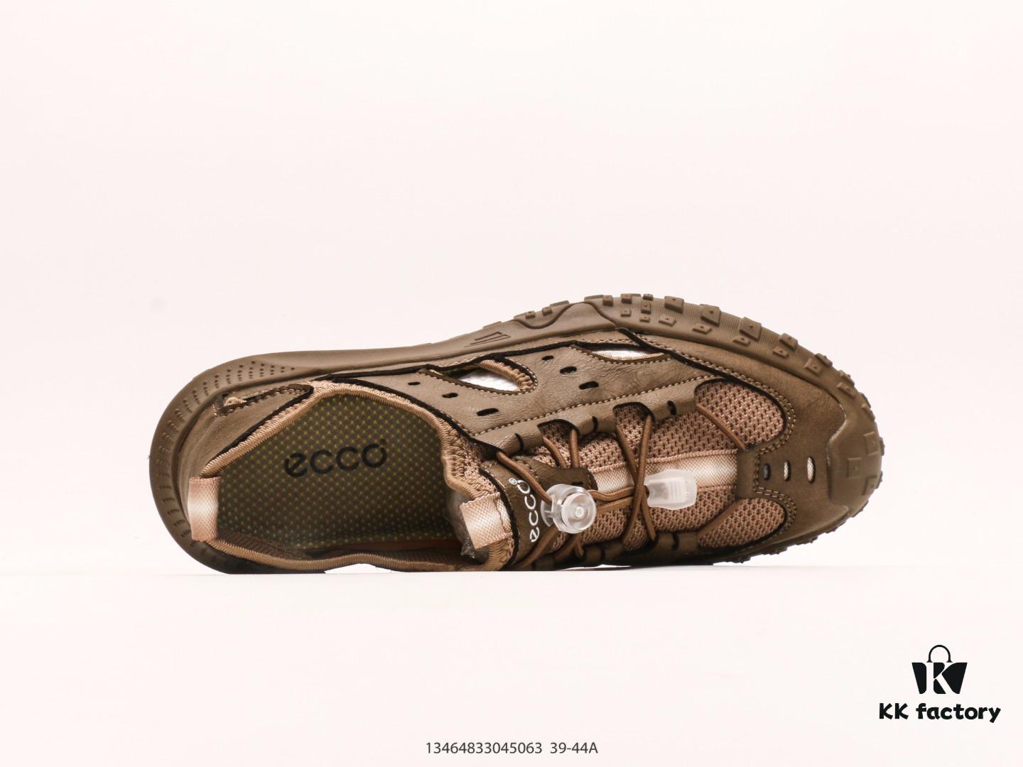 ECCO Men's Casual Sandals, Versatile and Comfortable, Premium Full-Grain Calf Leather, Breathable and Slip-Resistant, Elegant Stitching, Fashionable and Durable