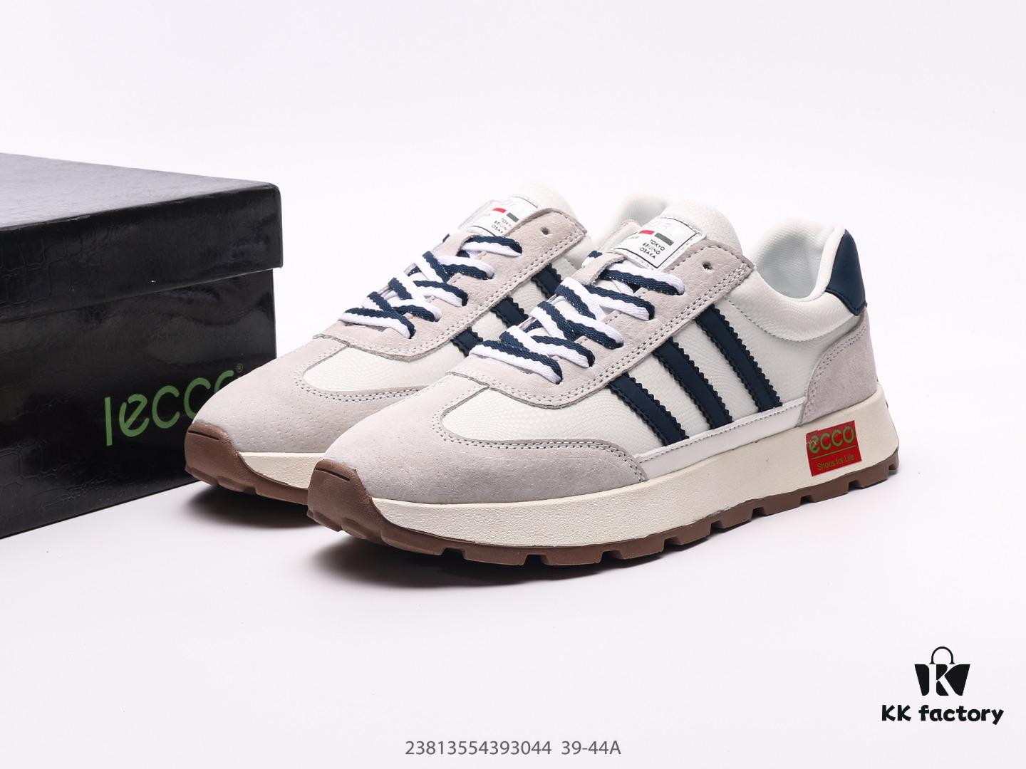 ECCO Breathable New Arrival Popular Casual Sneakers, Fashionable Color-Block Design, Premium Quality with Precise Stitching, Slip-Resistant and Comfortable Running Shoes