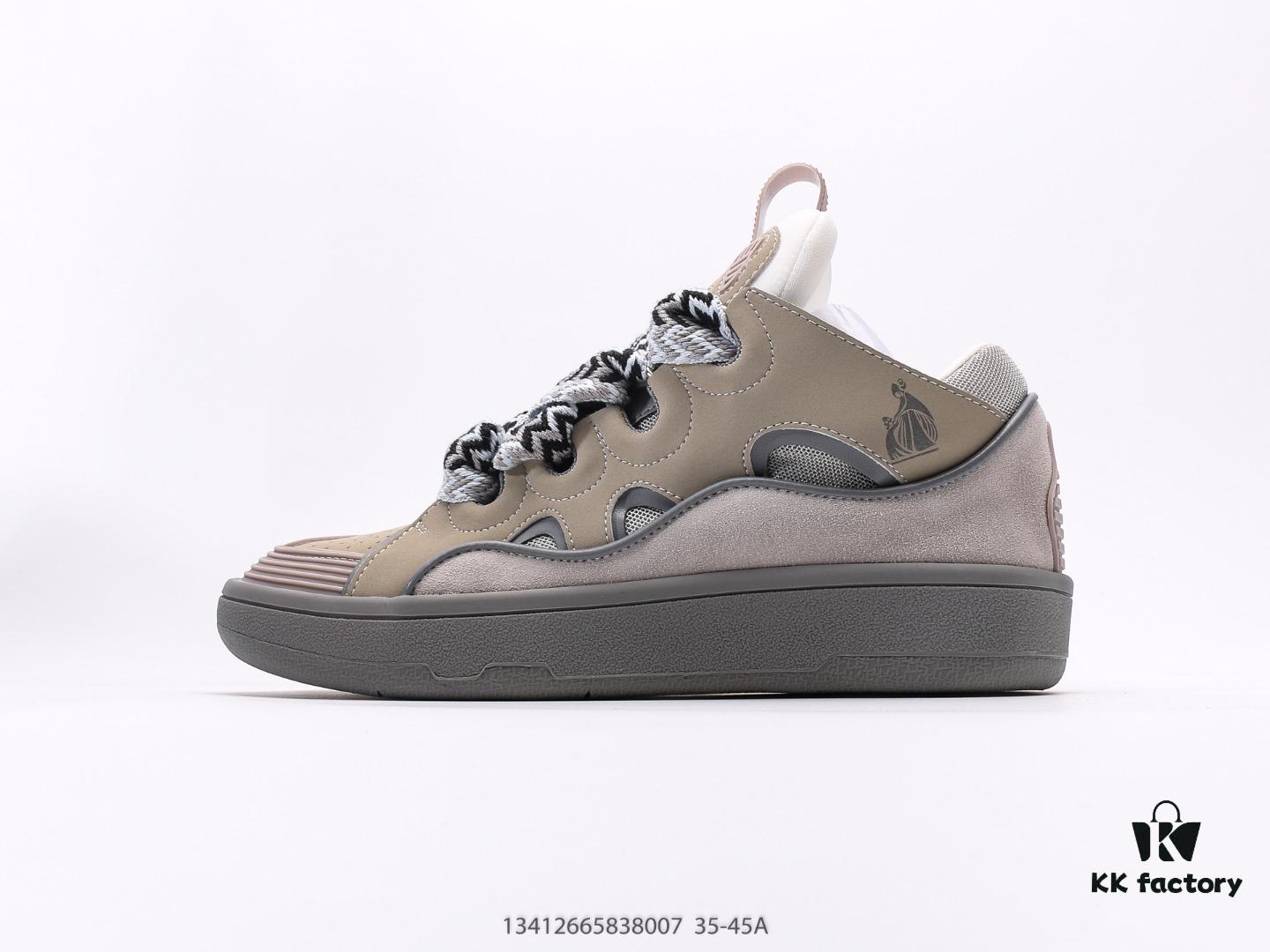 Lanvin Curb Leather Sneakers, Loafer-Style Leather Fashion Casual Shoes