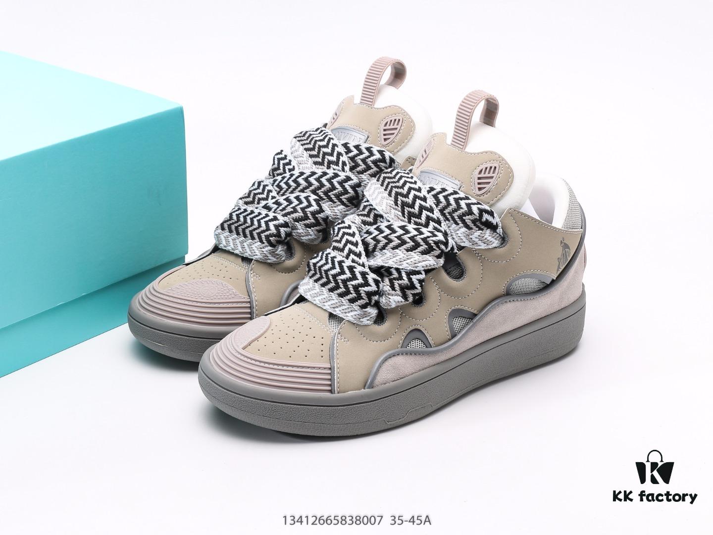 Lanvin Curb Leather Sneakers, Loafer-Style Leather Fashion Casual Shoes