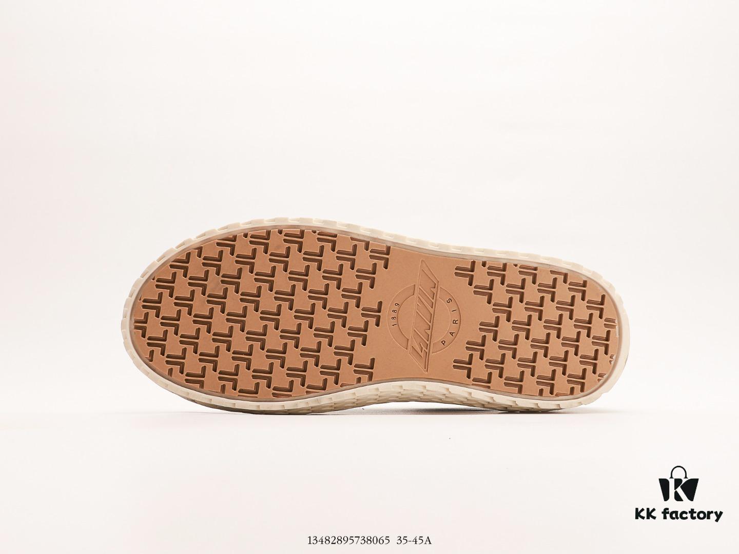 Lanvin Cotton Canvas Curbies Low-Top Sneakers, Street Attendant Collection, Retro Style Casual Sports Shoes with Wide Laces