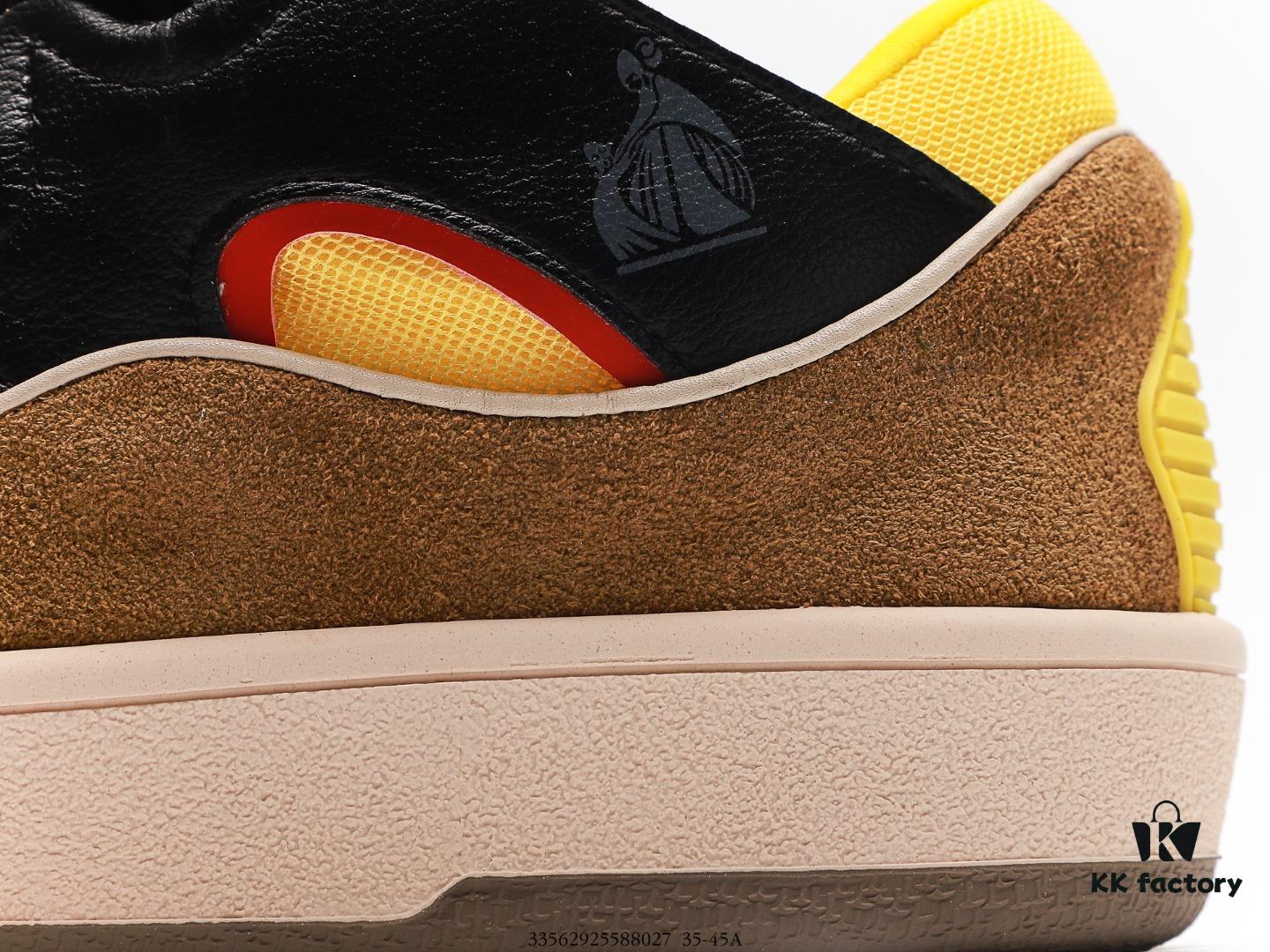 LANVIN Multicolor New Men's and Women's Low-Top and High-Top Casual Business Sneakers, Intricate Craftsmanship with Luxurious Patchwork Design, Exceptionally Comfortable and Breathable, Stylish and Versatile for Any Occasion