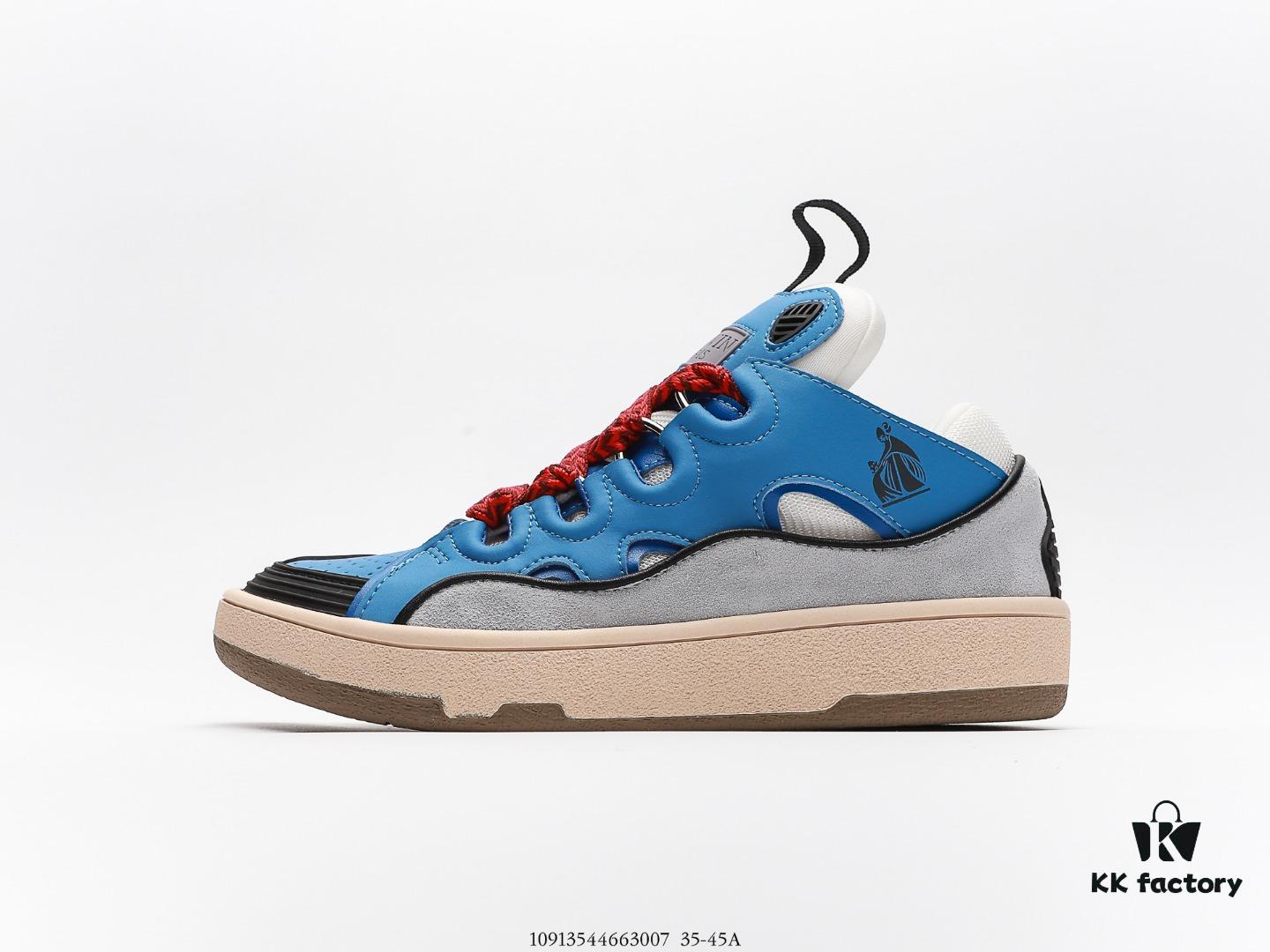 LANVIN CURB Third Generation Latest Runway Collection CURB Series Casual Sports Shoes, highly popular worldwide upon release, widely favored by influencers. Precisely crafted with original mold technology from size 11, premium materials including imported cow sueded leather, eco-friendly cow nubuck, and diamond-weave mesh. Lined with soft, breathable aerospace cotton fabric. Dual-color TPU outsole molded from original design.