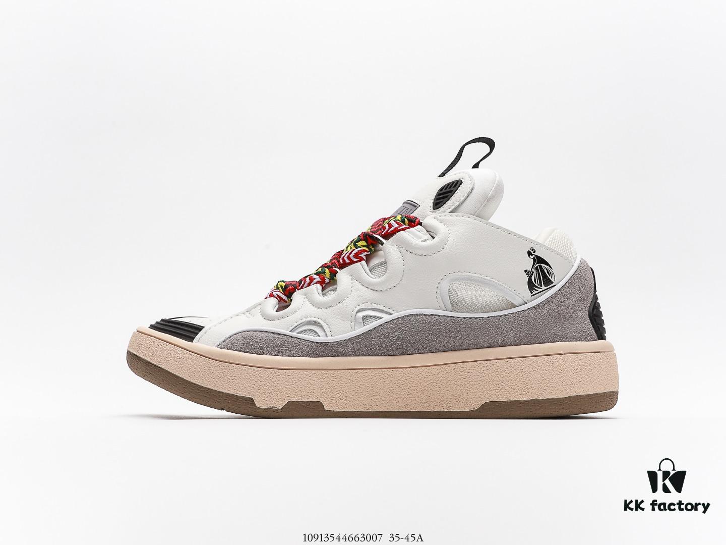 LANVIN CURB Third Generation Latest Runway Collection CURB Series Casual Sports Shoes, highly popular worldwide upon release, widely favored by influencers. Precisely crafted with original mold technology from size 11, premium materials including imported cow sueded leather, eco-friendly cow nubuck, and diamond-weave mesh. Lined with soft, breathable aerospace cotton fabric. Dual-color TPU outsole molded from original design.