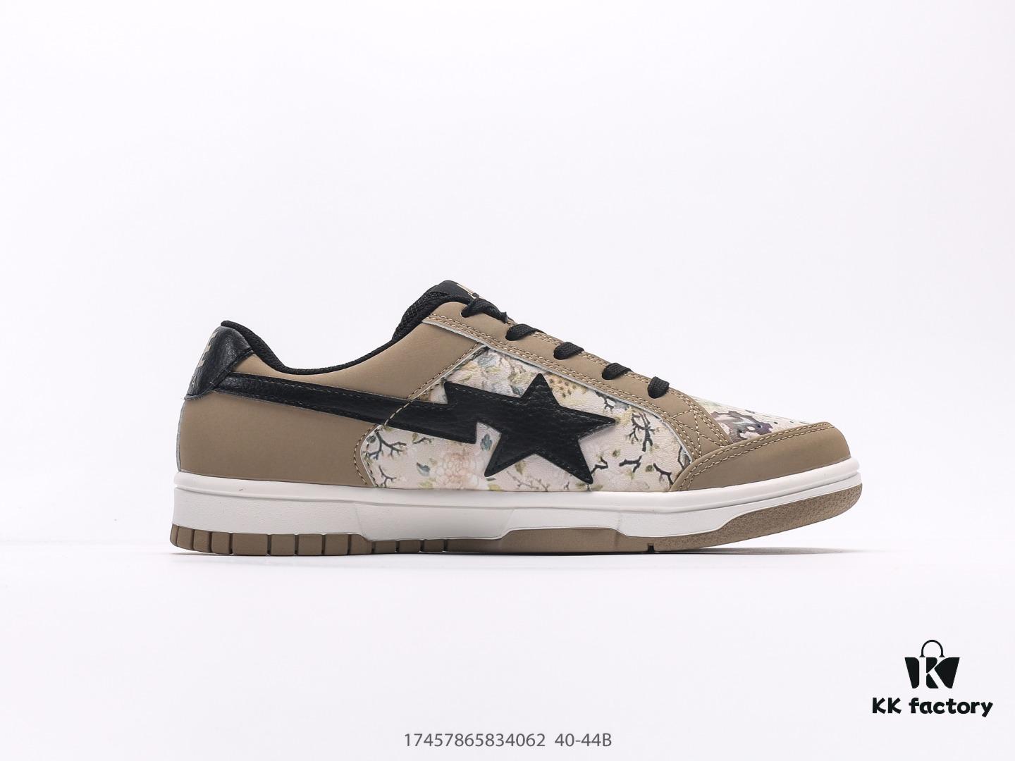 A BATHING APE Monkey Head Lace-Up Round-Toe Casual Fashion Sneakers