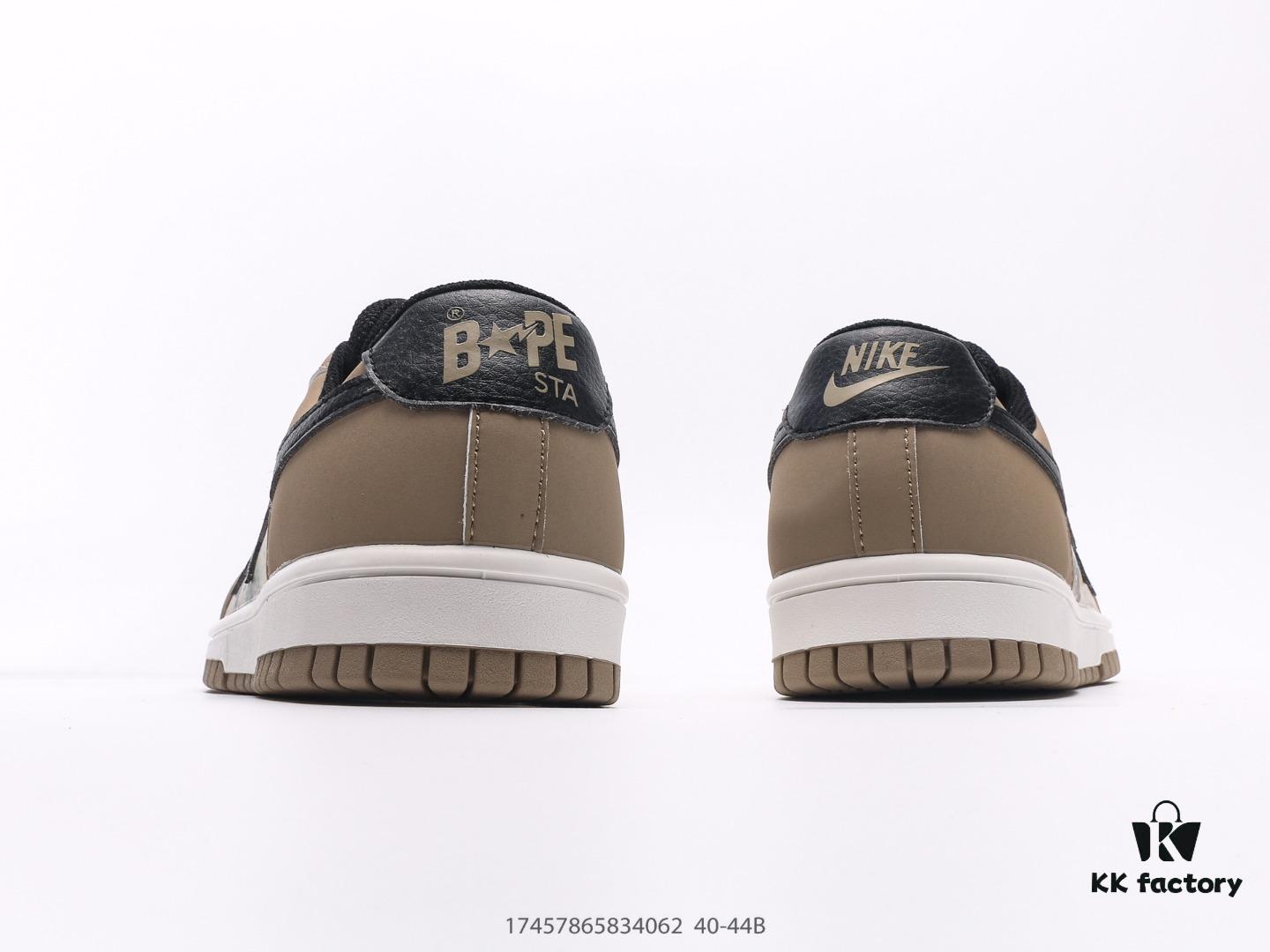 A BATHING APE Monkey Head Lace-Up Round-Toe Casual Fashion Sneakers