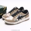 A BATHING APE Monkey Head Lace-Up Round-Toe Casual Fashion Sneakers